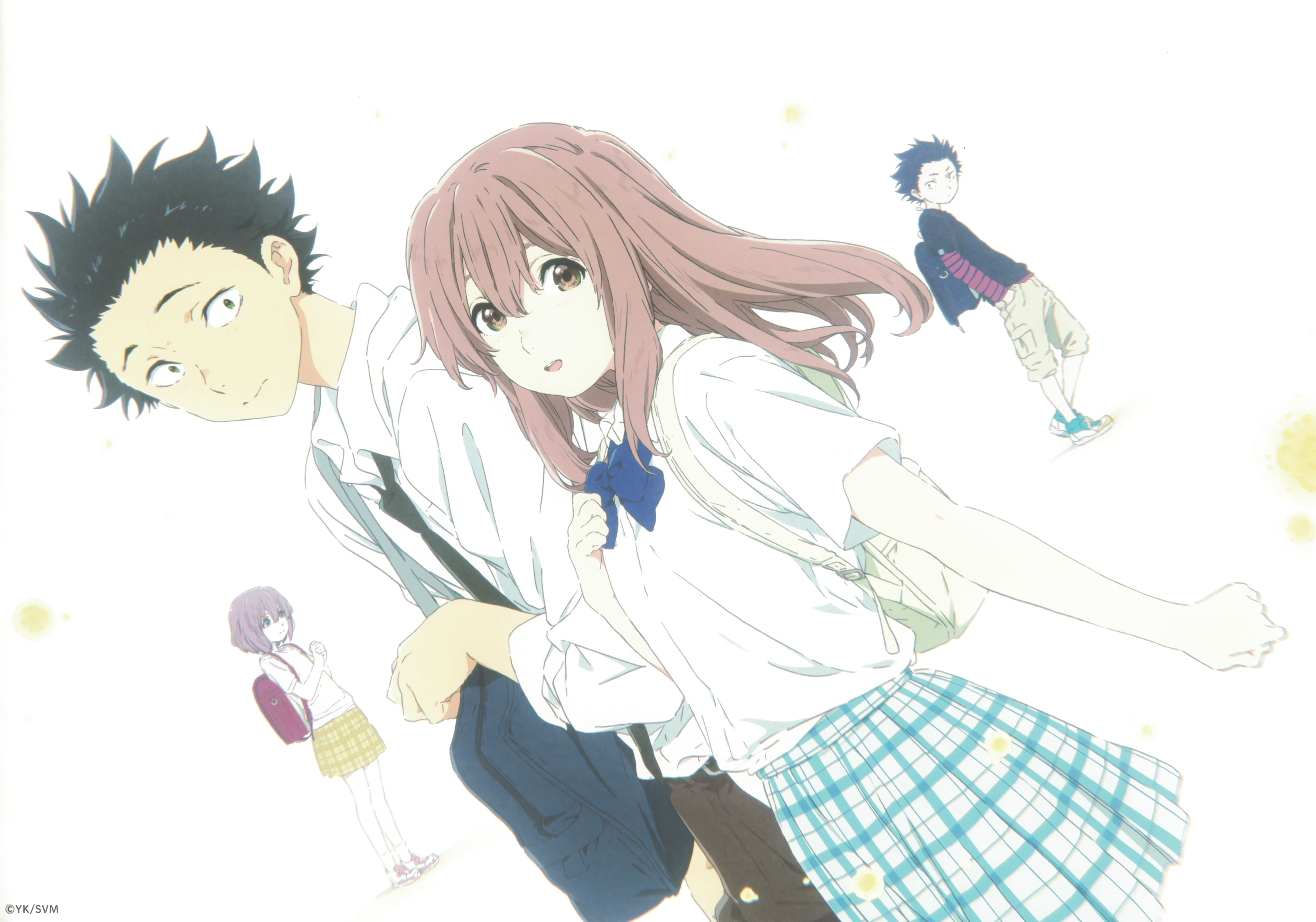 Shouko Nishimiya and friends from Koe no Katachi HD Wallpaper