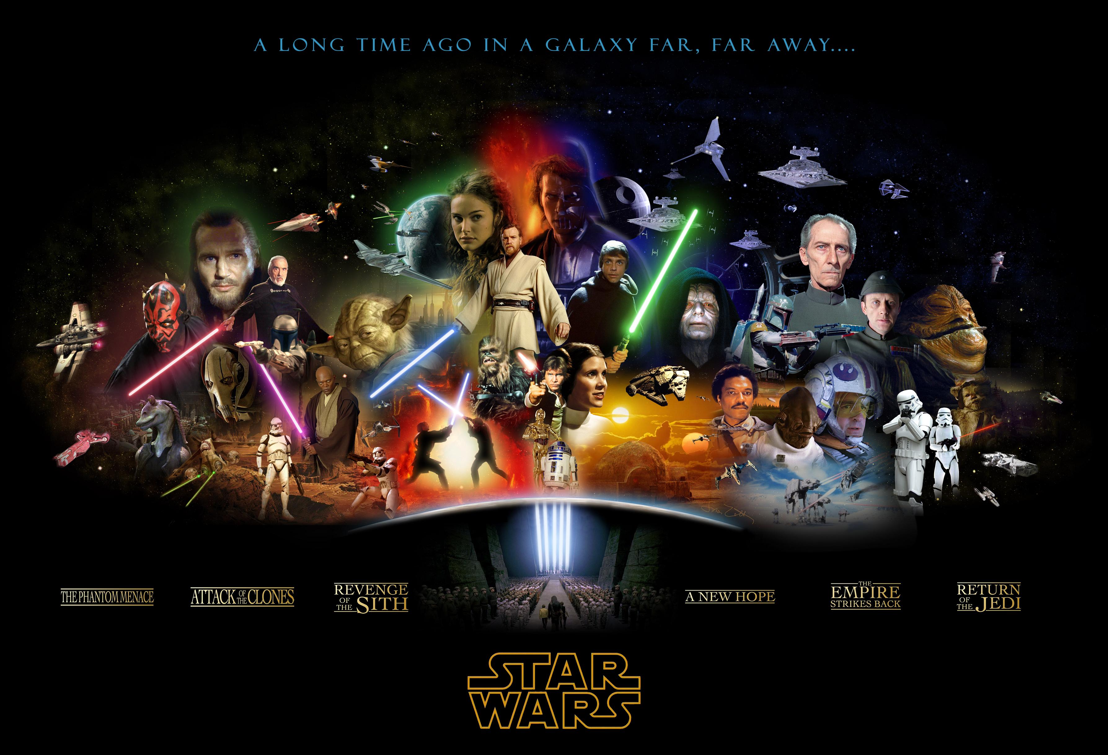Star Wars Saga Poster HD Wallpaper