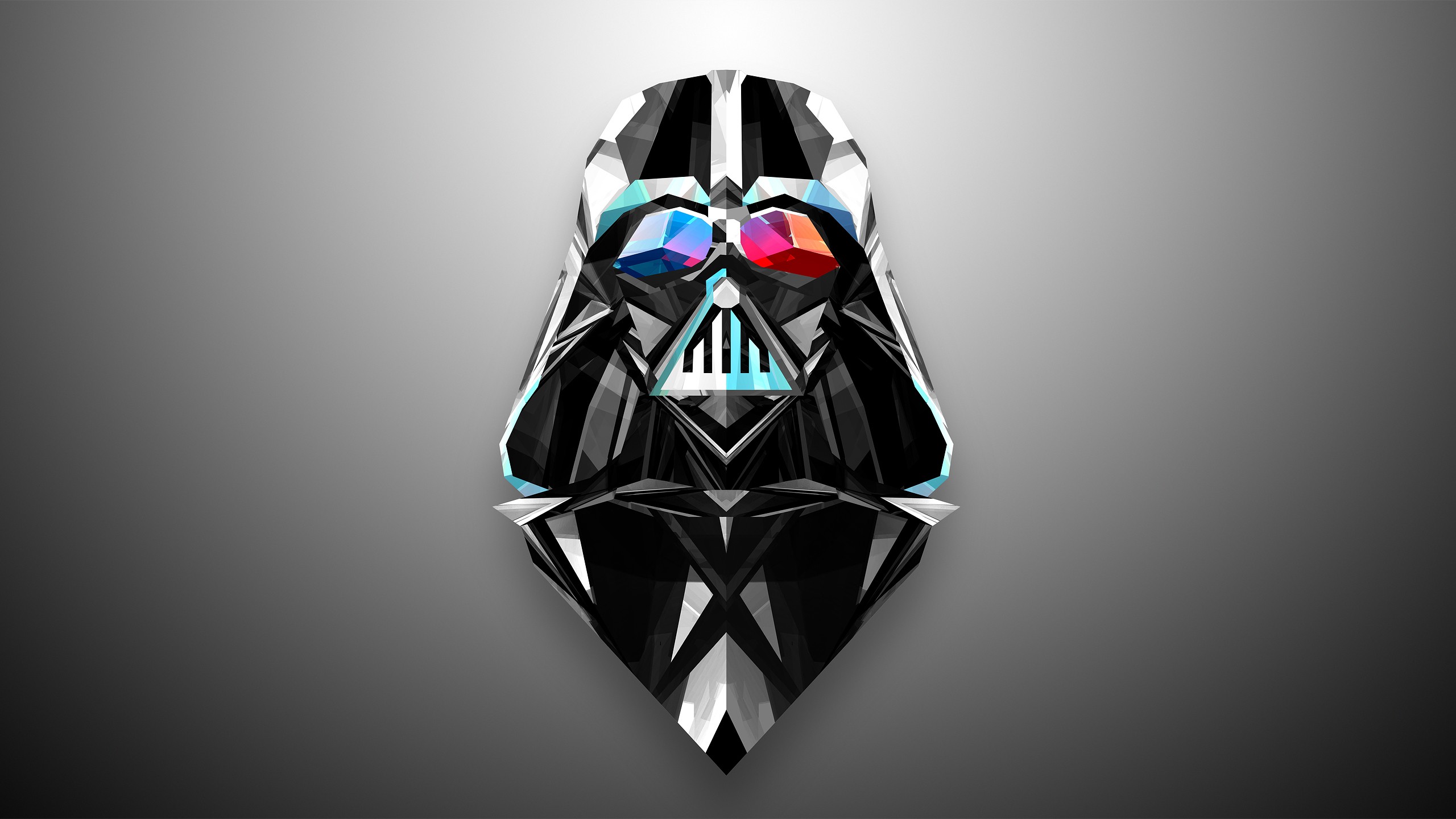 Darth Vader from Star Wars low poly art HD Wallpaper