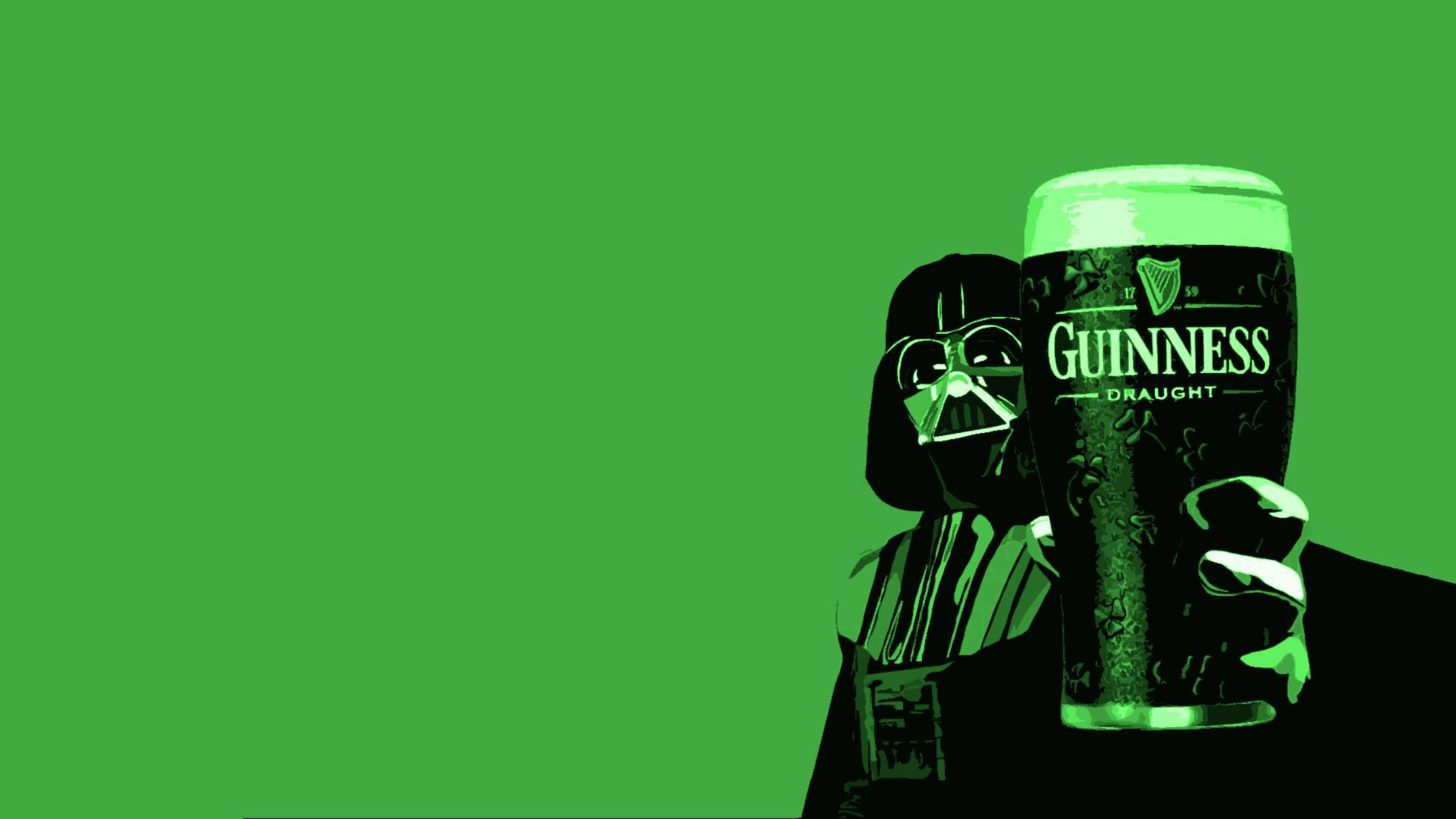 Darth Vader holding a Guinness Draught HD Wallpaper