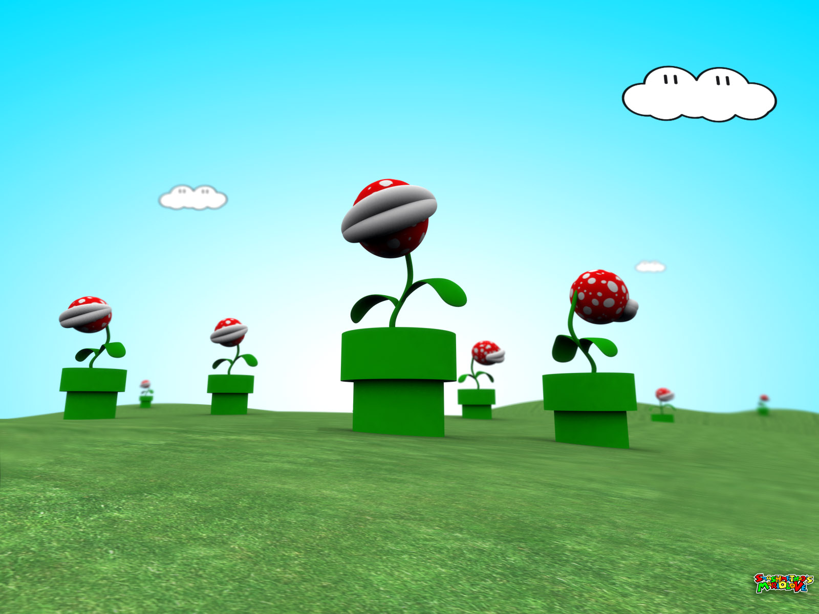Piranha Plants from Super Mario Bros. HD Wallpaper