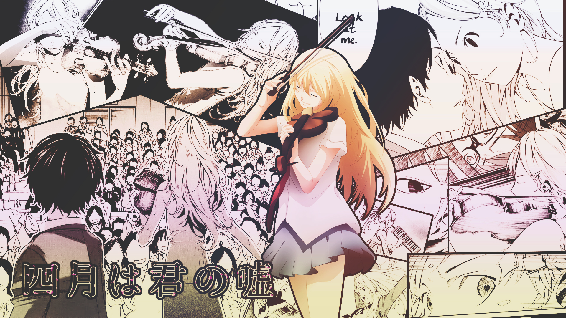 Your Lie in April Collage HD Wallpaper