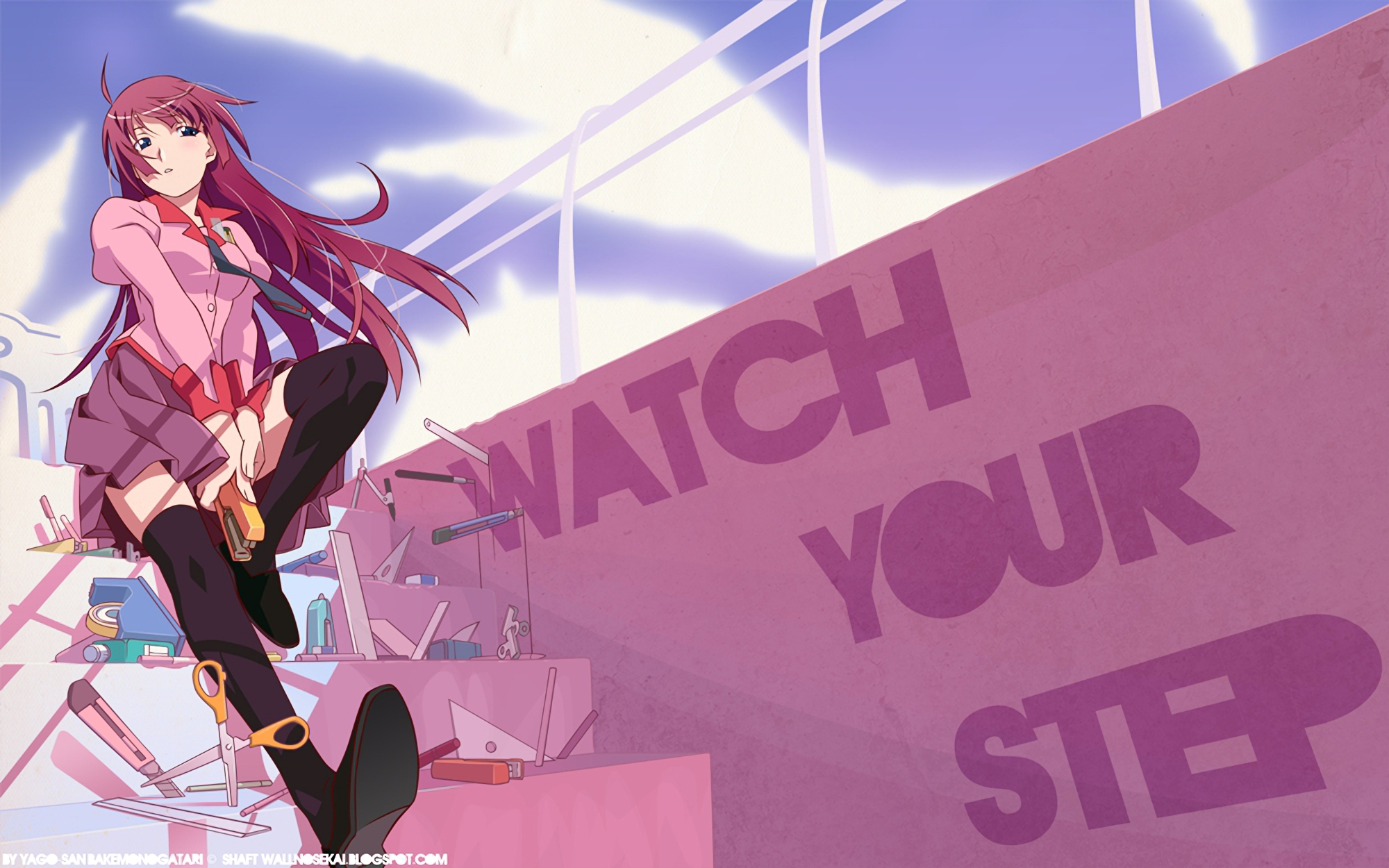 Hitagi Senjougahara from Bakemonogatari HD Wallpaper