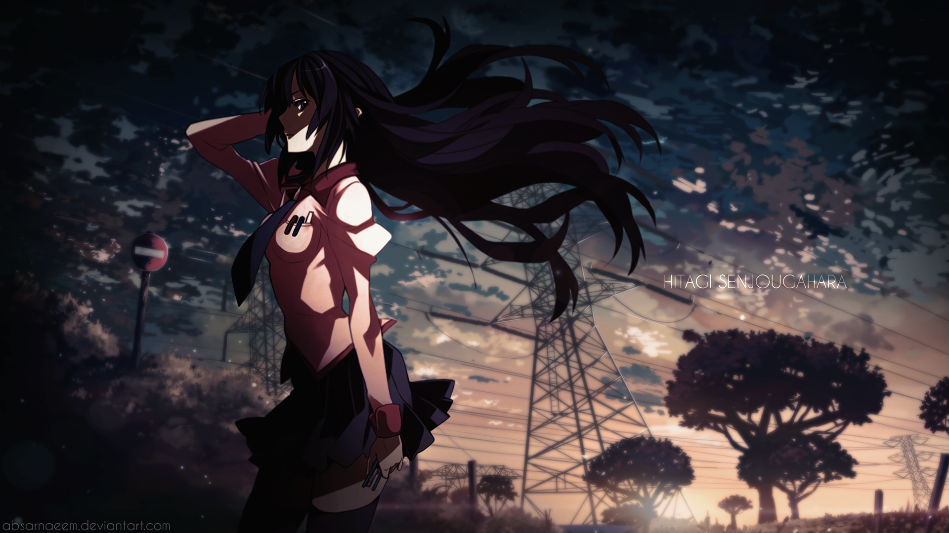 Hitagi Senjougahara HD Wallpaper