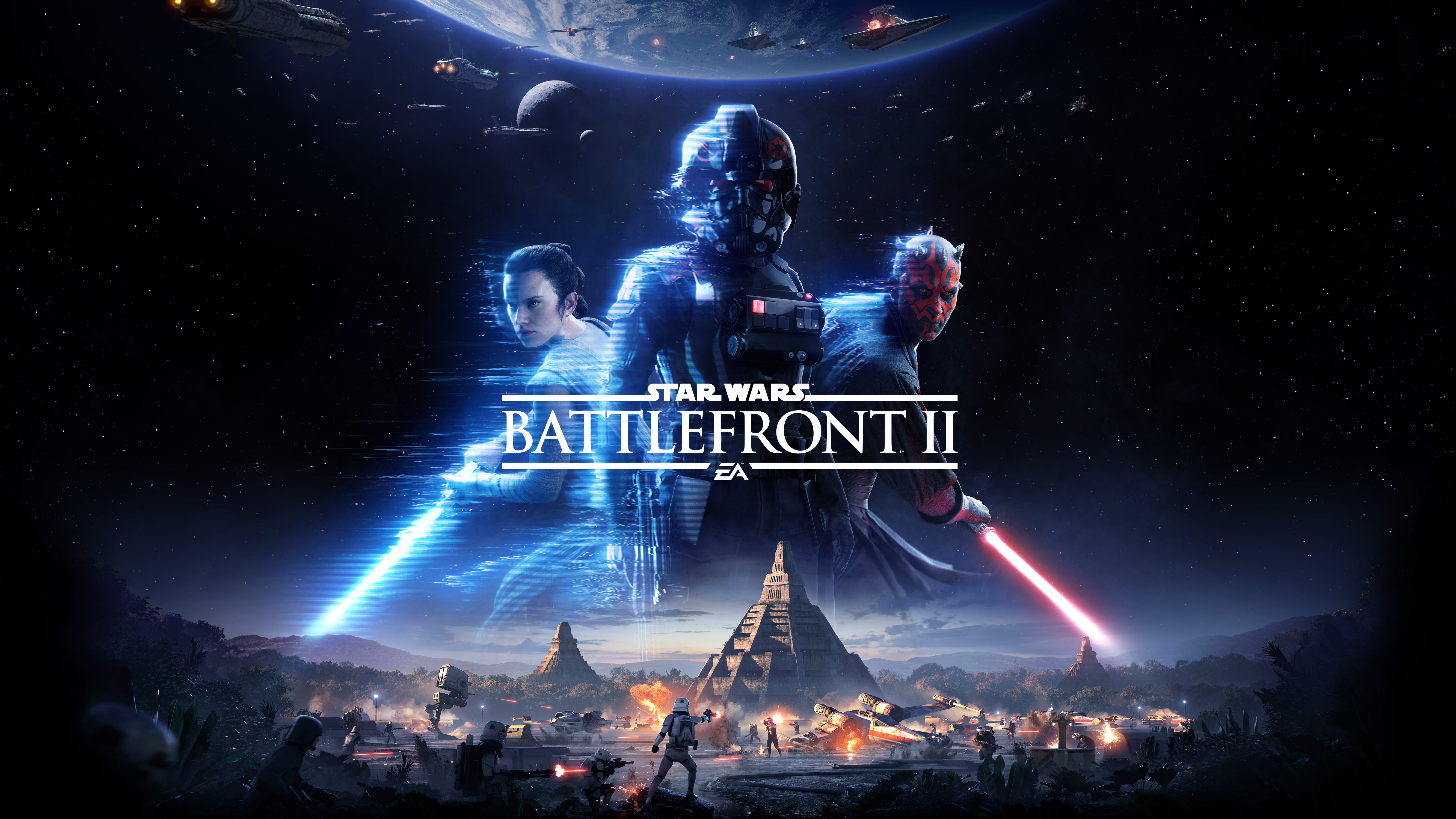 Star Wars Battlefront II EA game cover HD Wallpaper