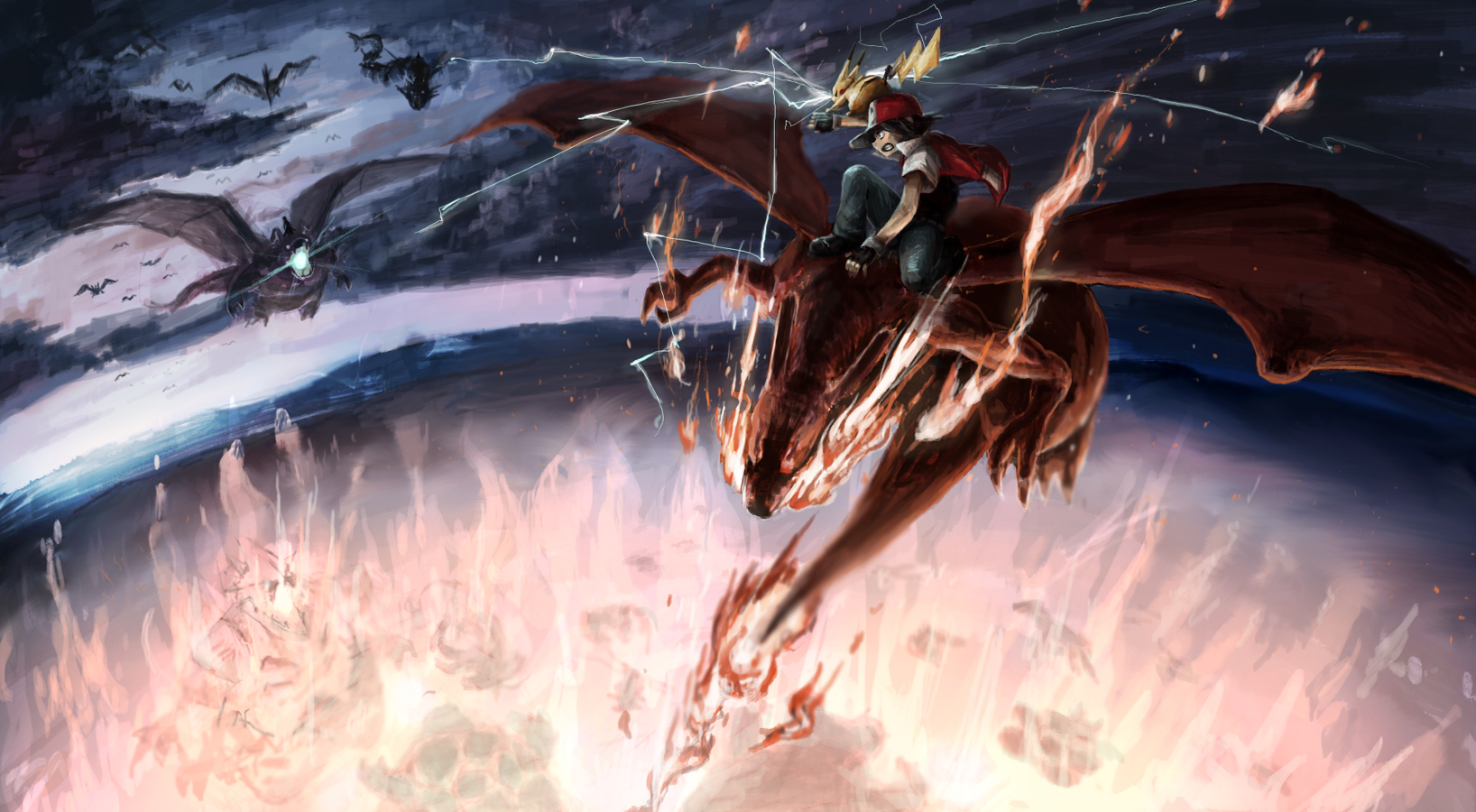 Ash Ketchum and Charizard from Pokemon HD Wallpaper