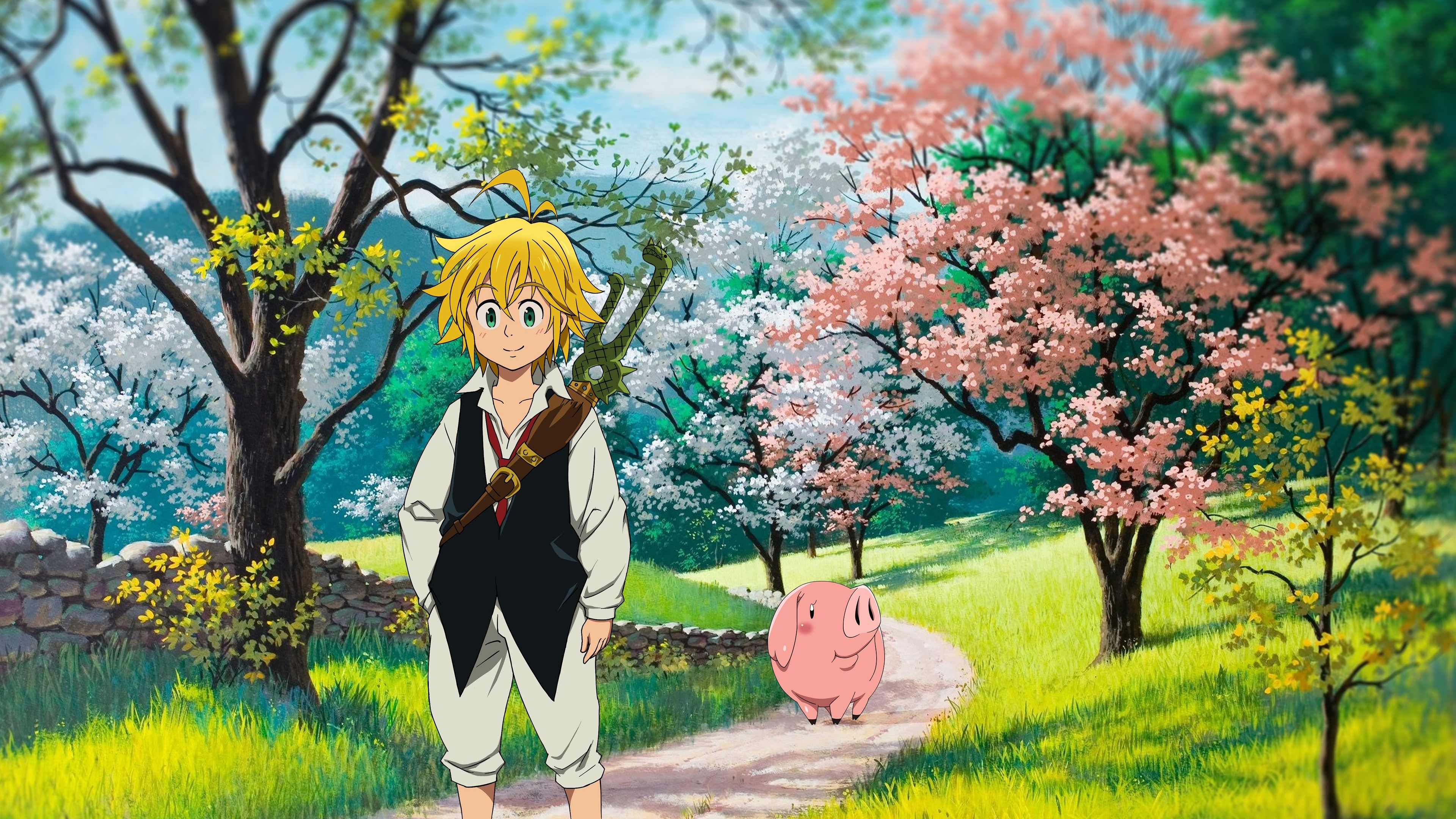 Meliodas from The Seven Deadly Sins with Hawk HD Wallpaper