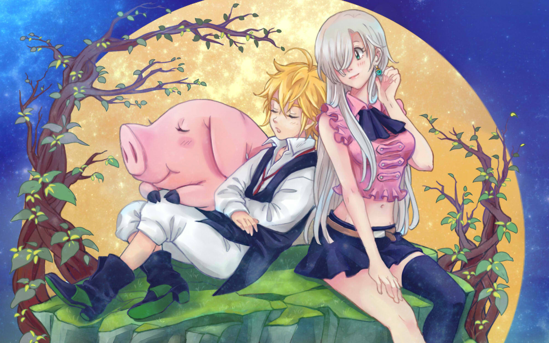 Meliodas and Elizabeth from The Seven Deadly Sins HD Wallpaper