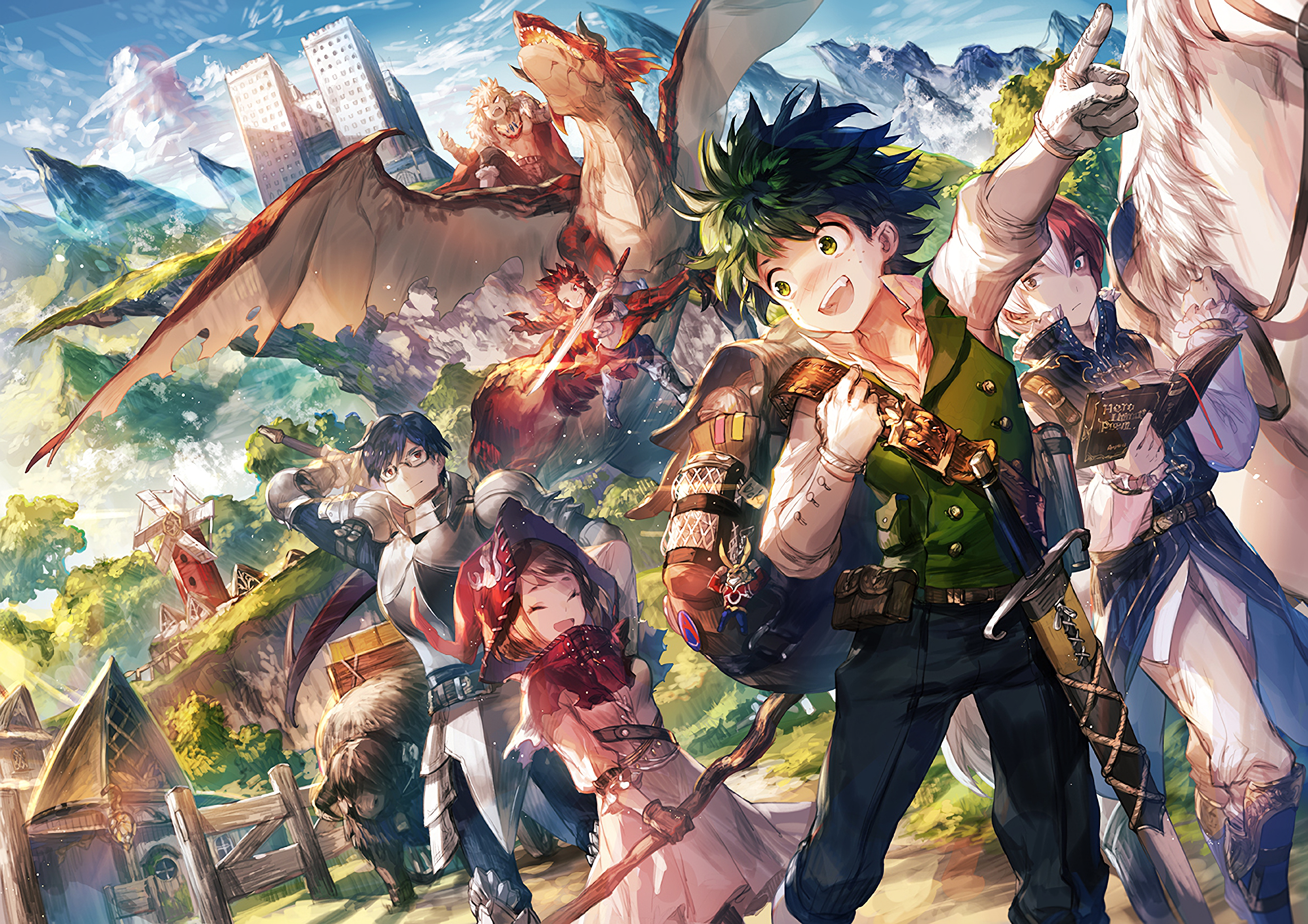 My Hero Academia characters in fantasy setting HD Wallpaper