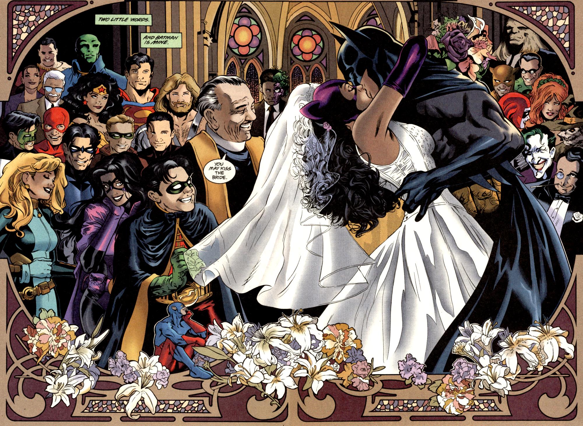 Batman and Catwoman wedding from DC Comics HD Wallpaper