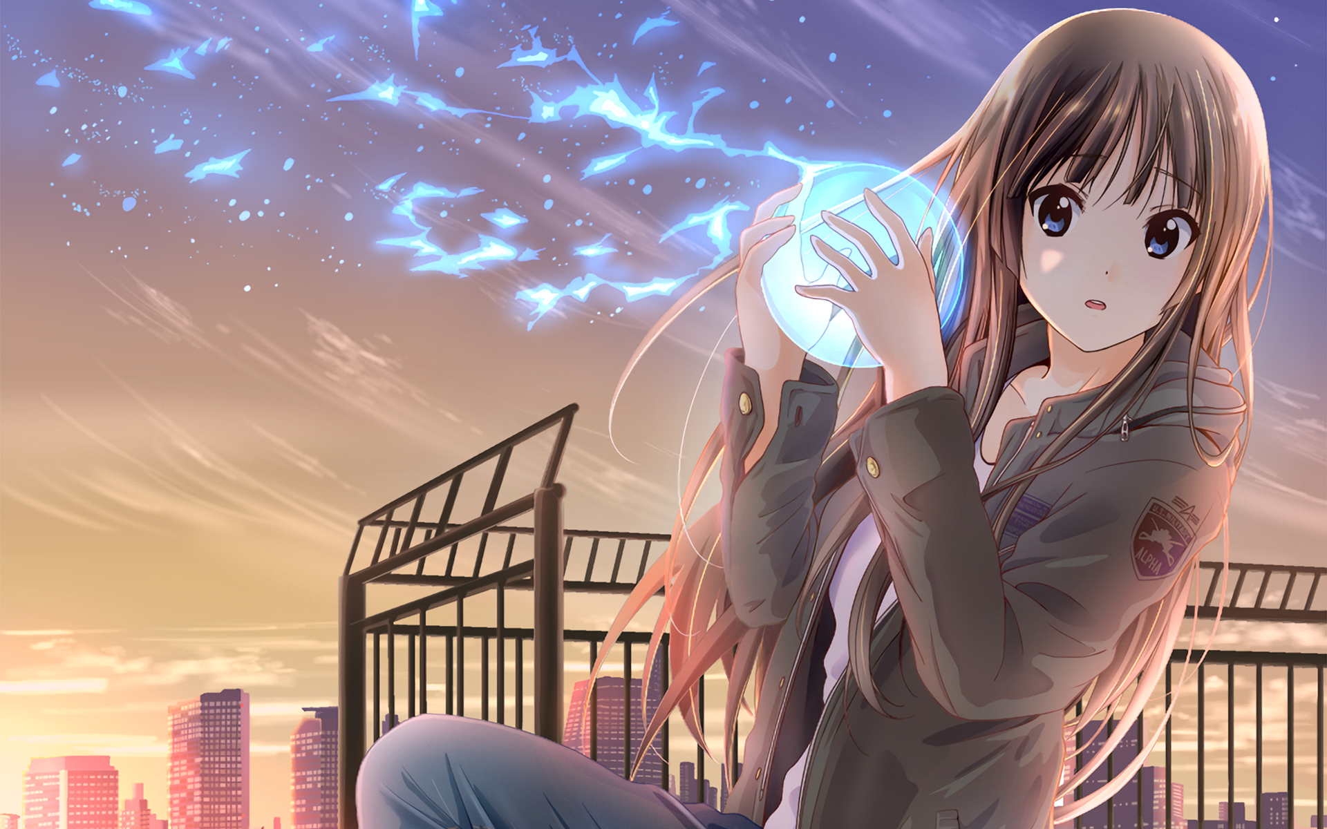 Mio Akiyama with magical energy HD Wallpaper