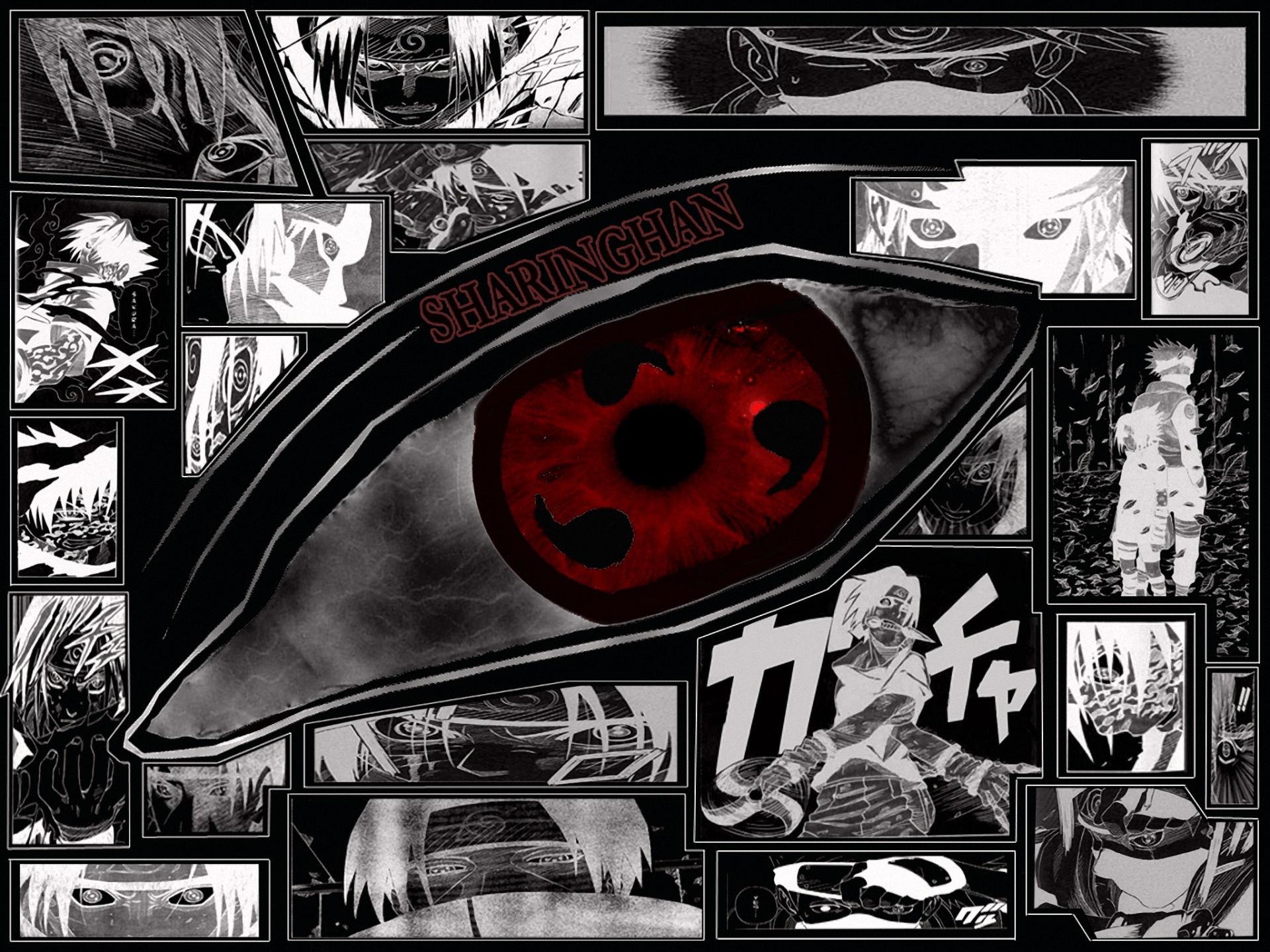 Itachi Uchiha Sharingan Collage HD Wallpaper
