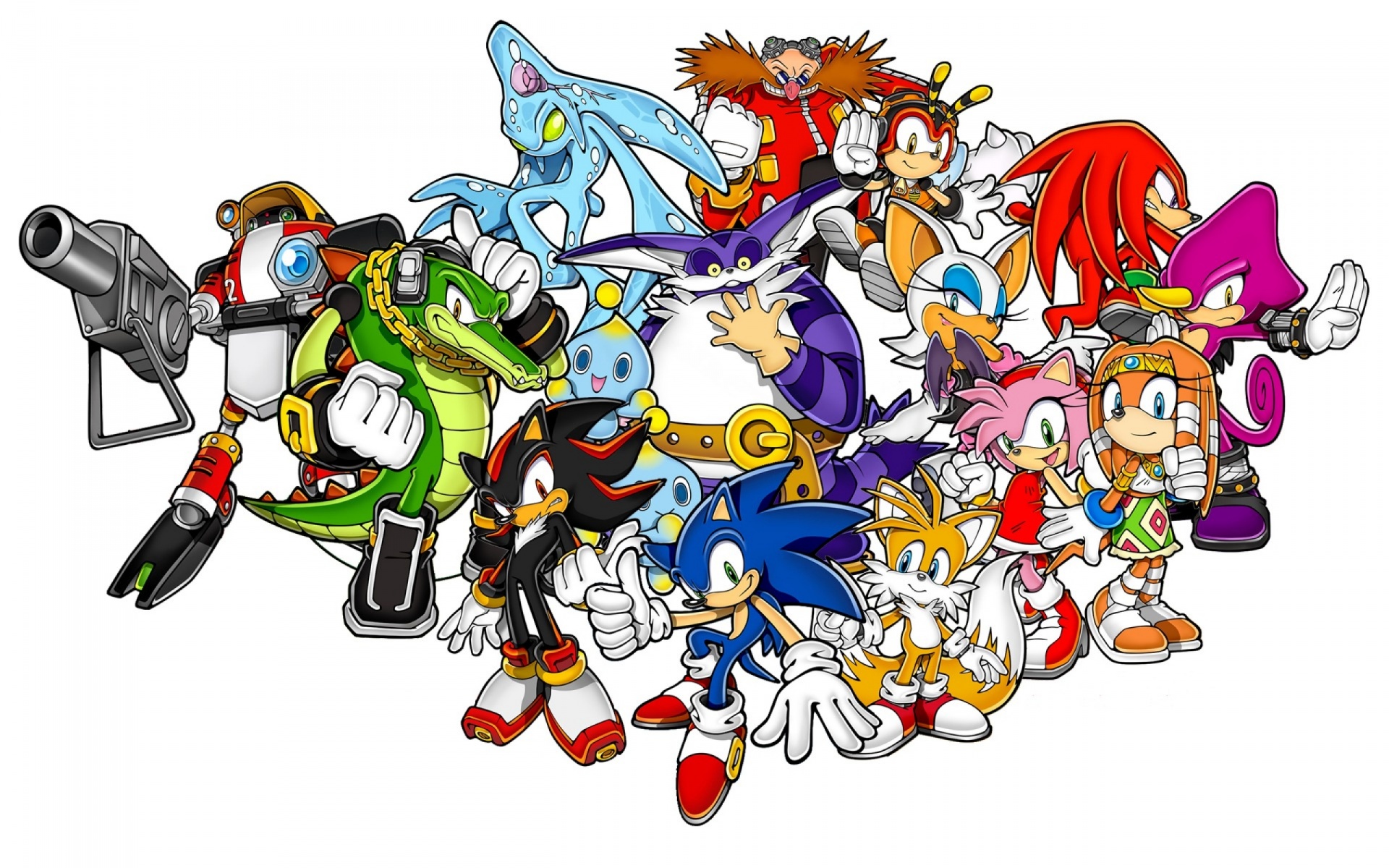 Sonic the Hedgehog characters group HD Wallpaper