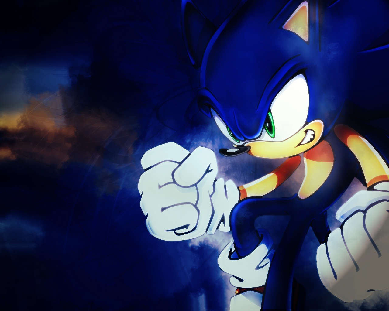 Sonic the Hedgehog in action HD Wallpaper
