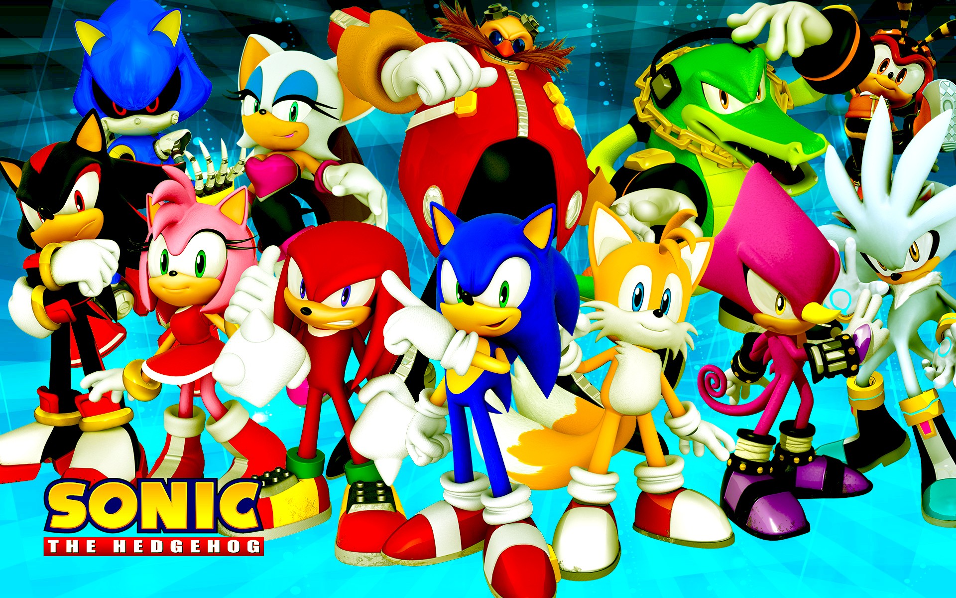 Sonic the Hedgehog characters group HD Wallpaper