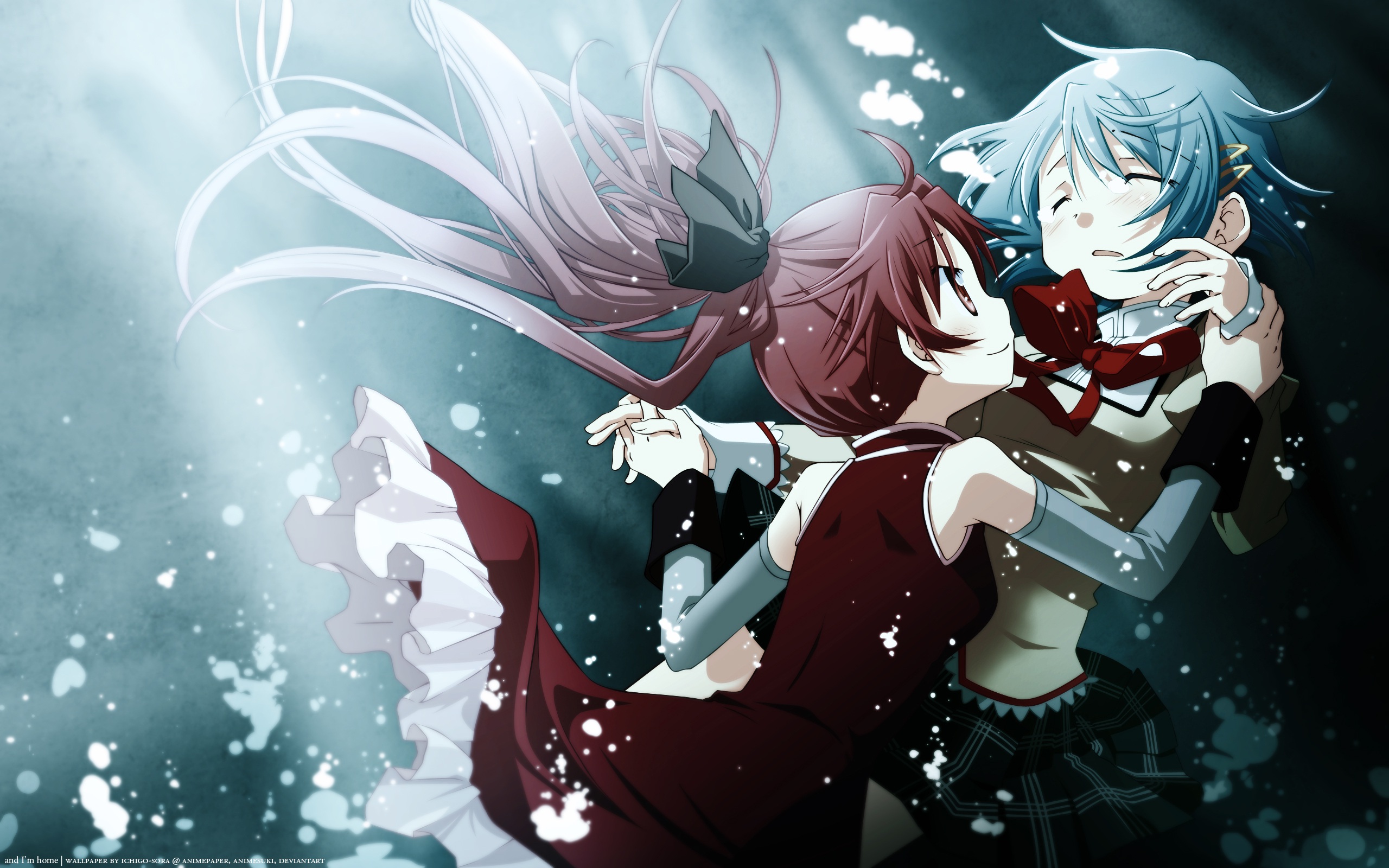 Kyōko Sakura and Sayaka Miki from Puella Magi Madoka Magica HD Wallpaper