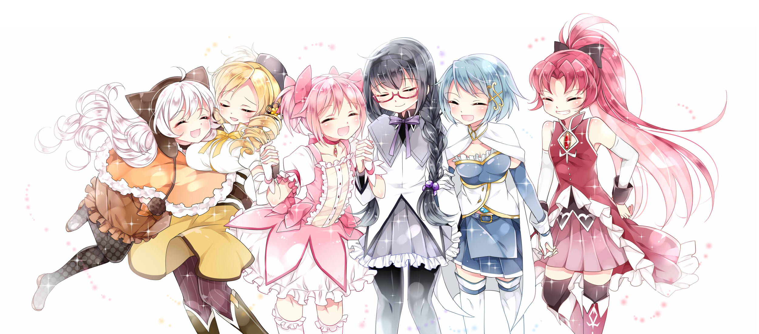 Magical Girls from Puella Magi Madoka Magica HD Wallpaper