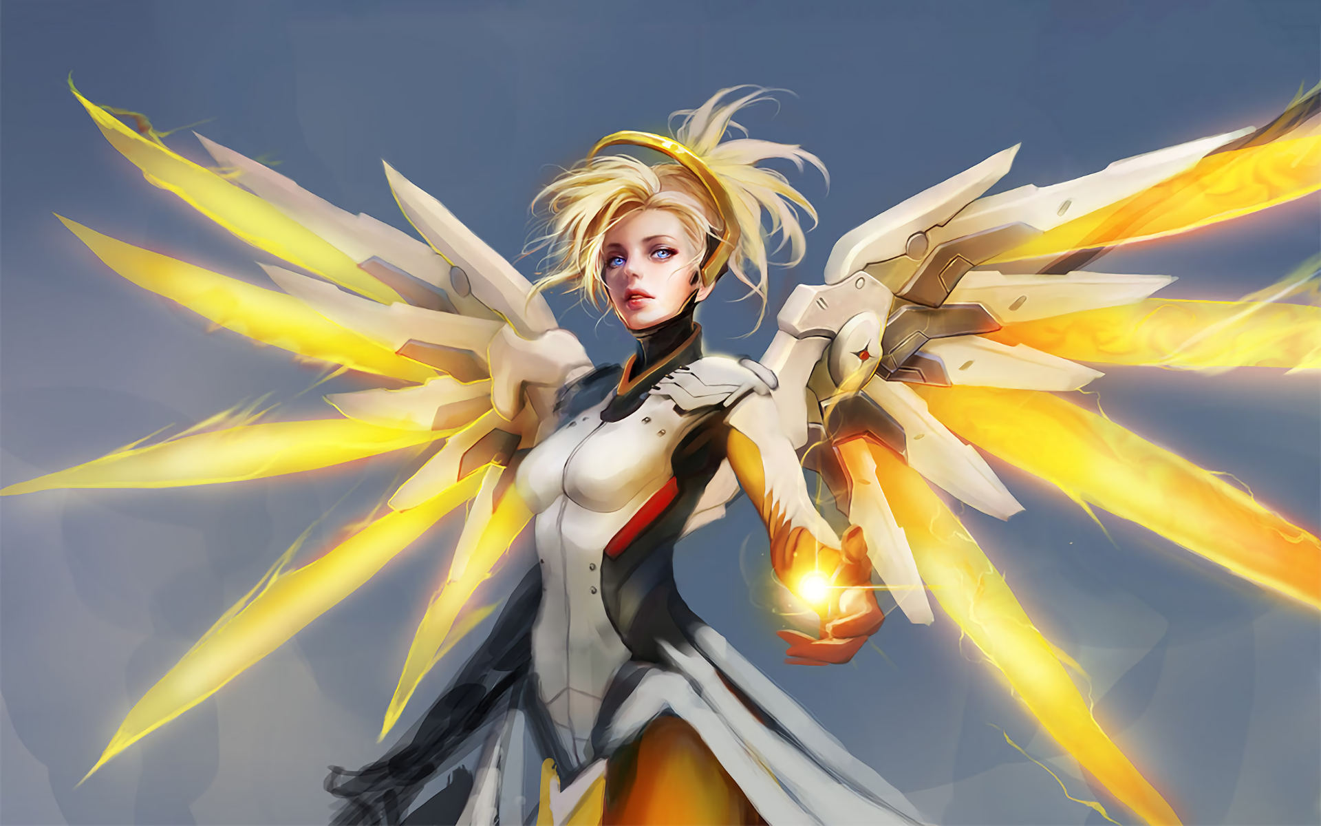 Mercy from Overwatch HD Wallpaper