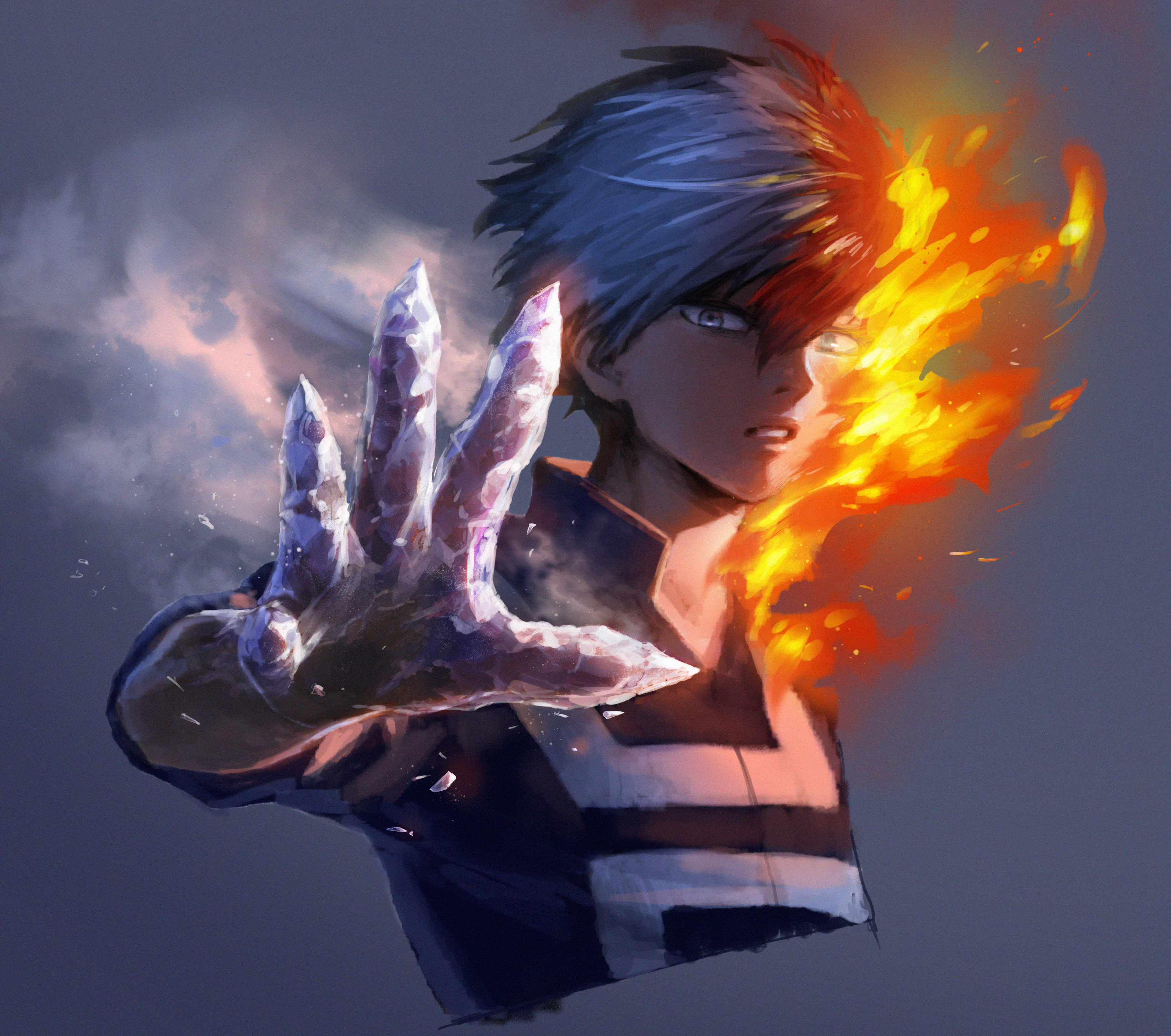 Shouto Todoroki from My Hero Academia HD Wallpaper