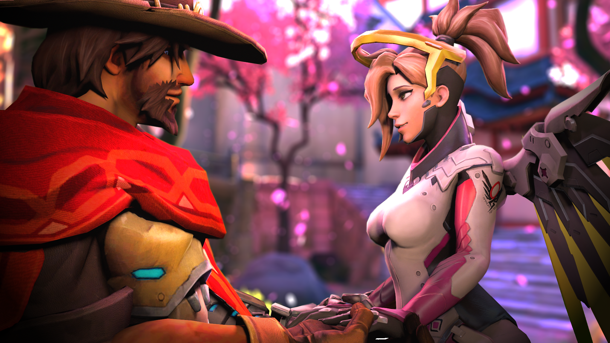 Mercy and McCree from Overwatch HD Wallpaper