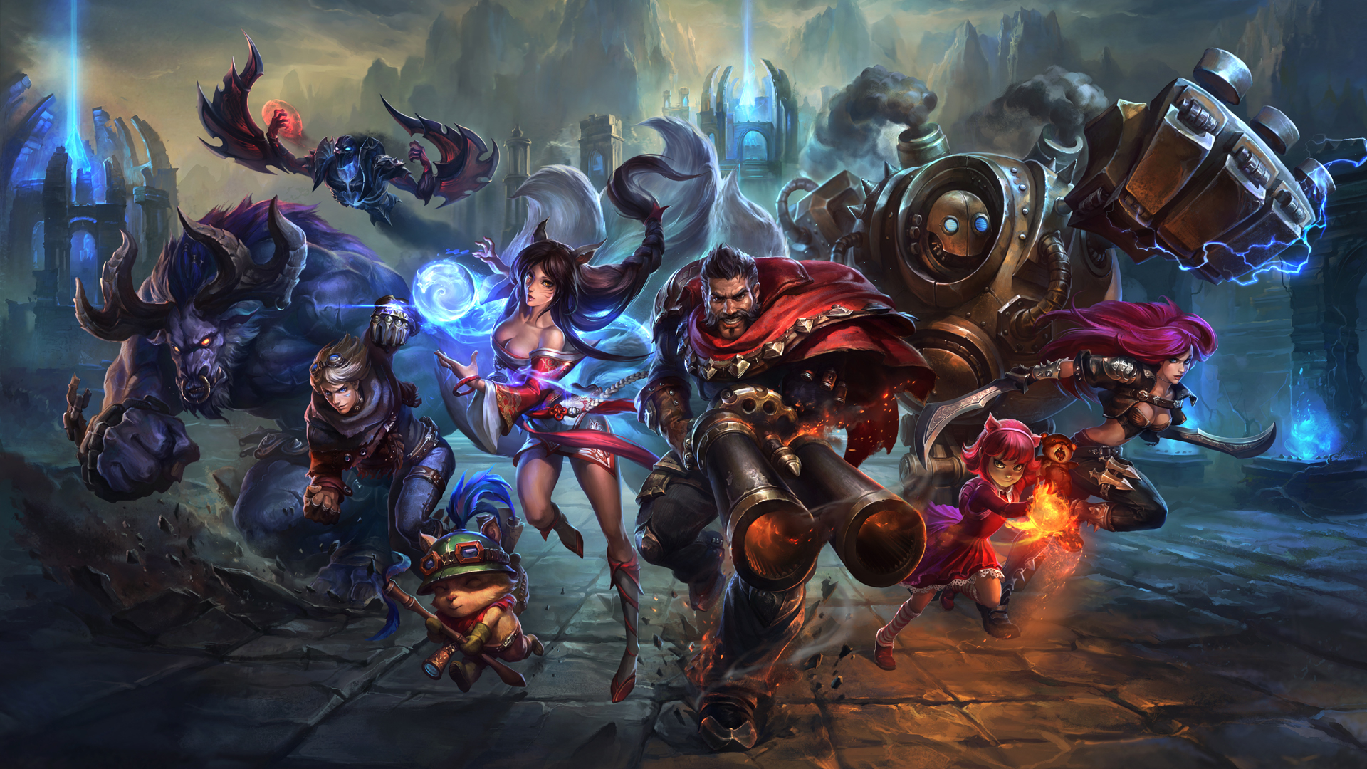 League of Legends characters group shot HD Wallpaper