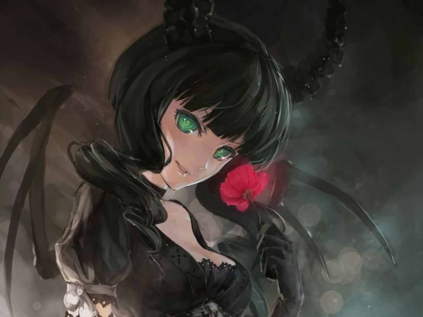 Dead Master holding a red flower HD Wallpaper