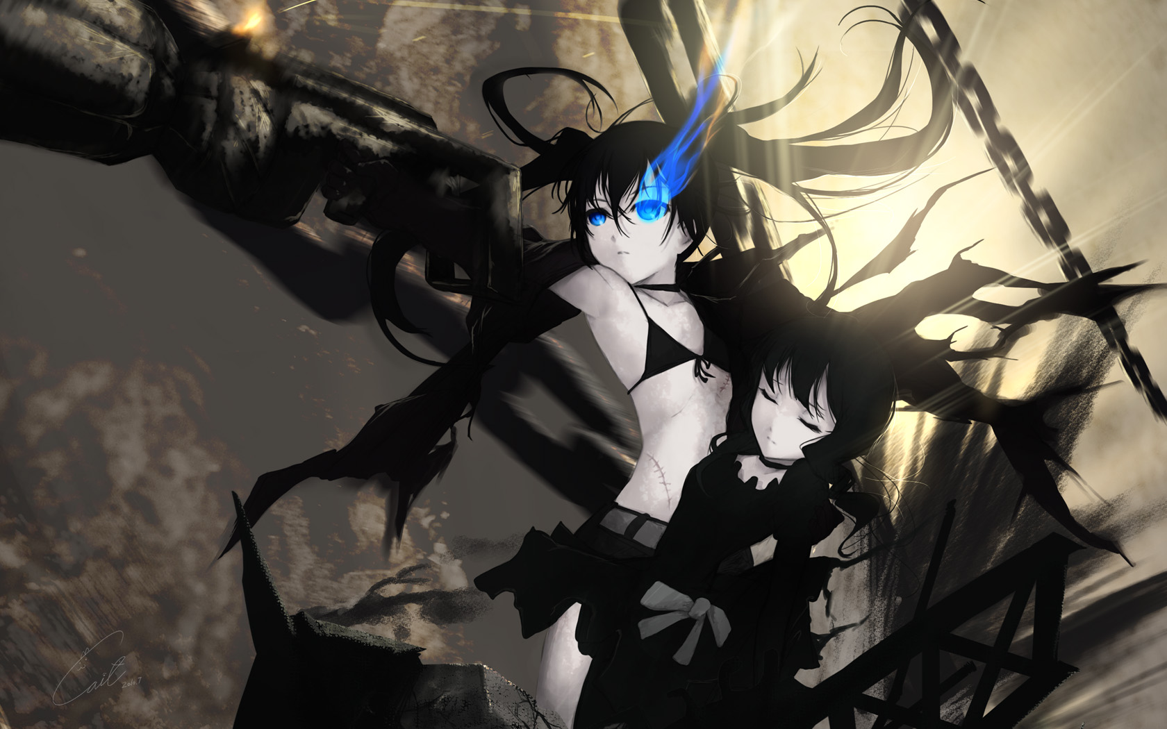Black Rock Shooter and Dead Master HD Wallpaper