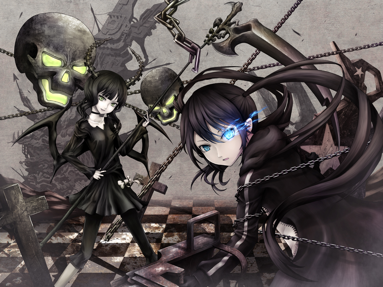 Dead Master and Black Rock Shooter HD Wallpaper