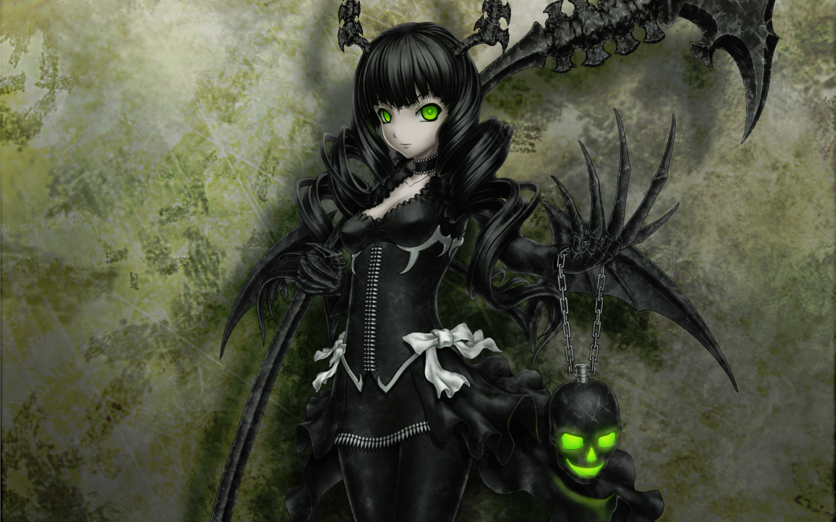 Dead Master with Scythe and Skull Lantern HD Wallpaper