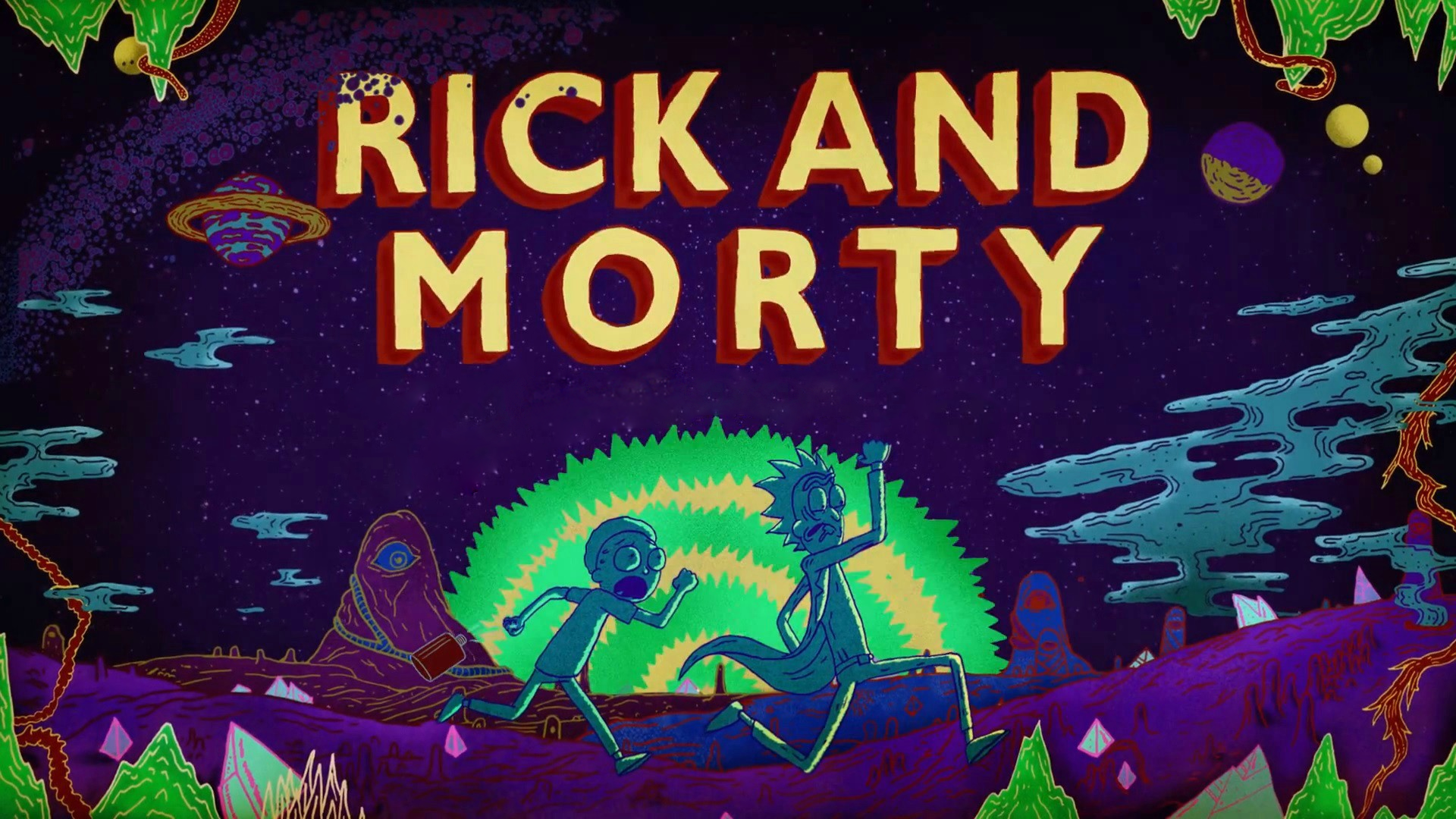 Rick and Morty in space HD Wallpaper