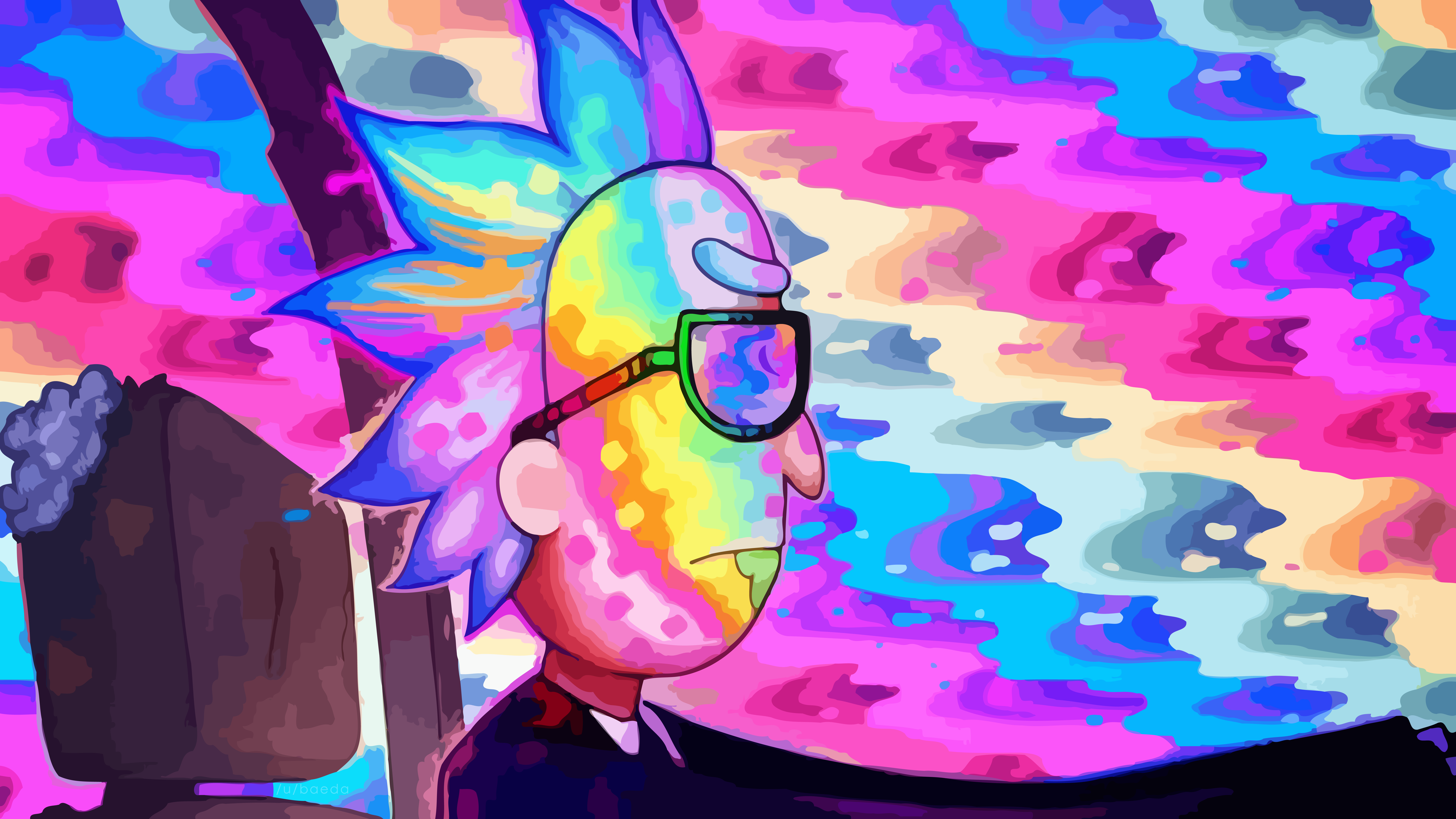 Rick Sanchez from Rick and Morty HD Wallpaper