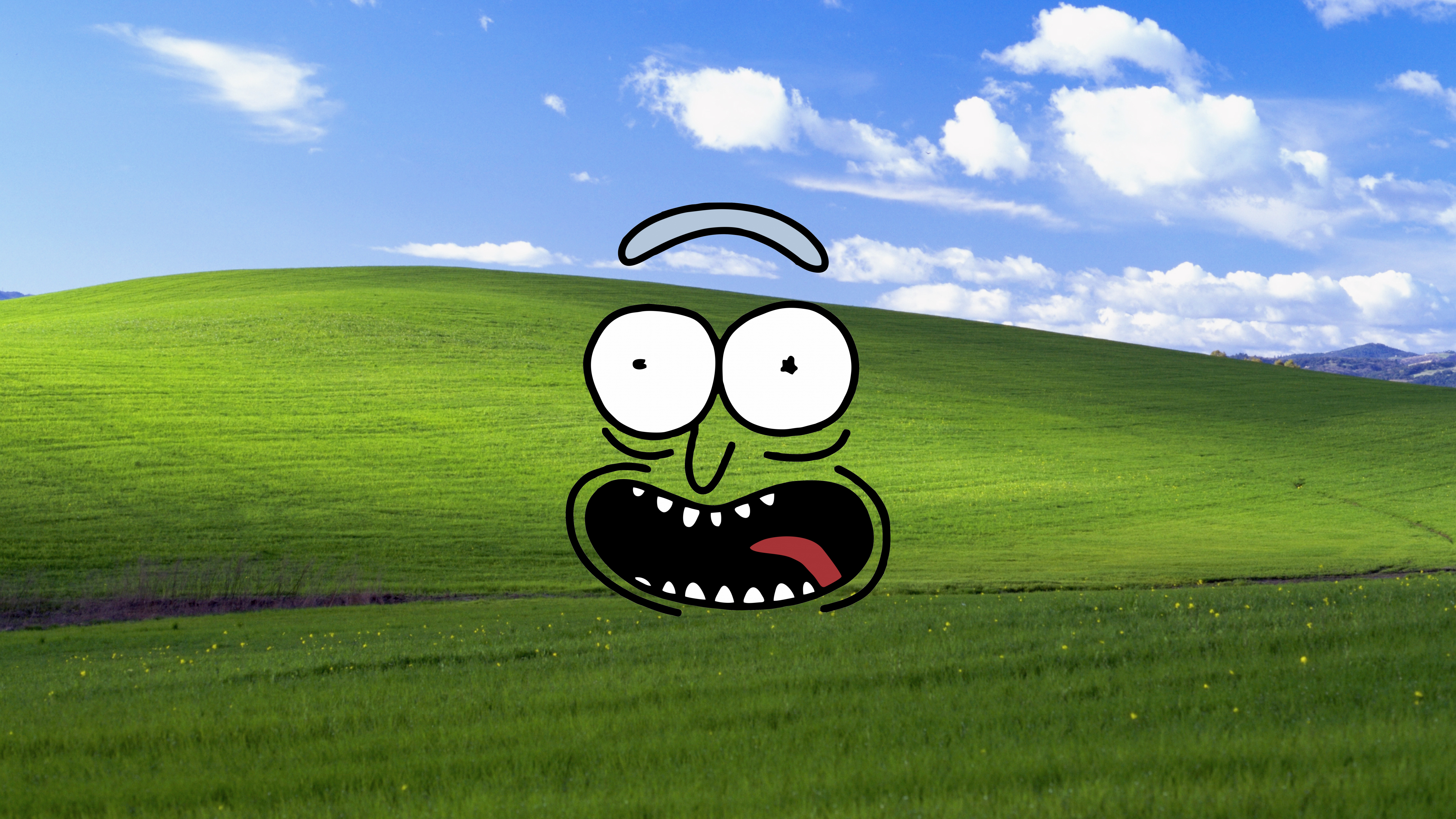 Rick Sanchez on Bliss Background HD Wallpaper