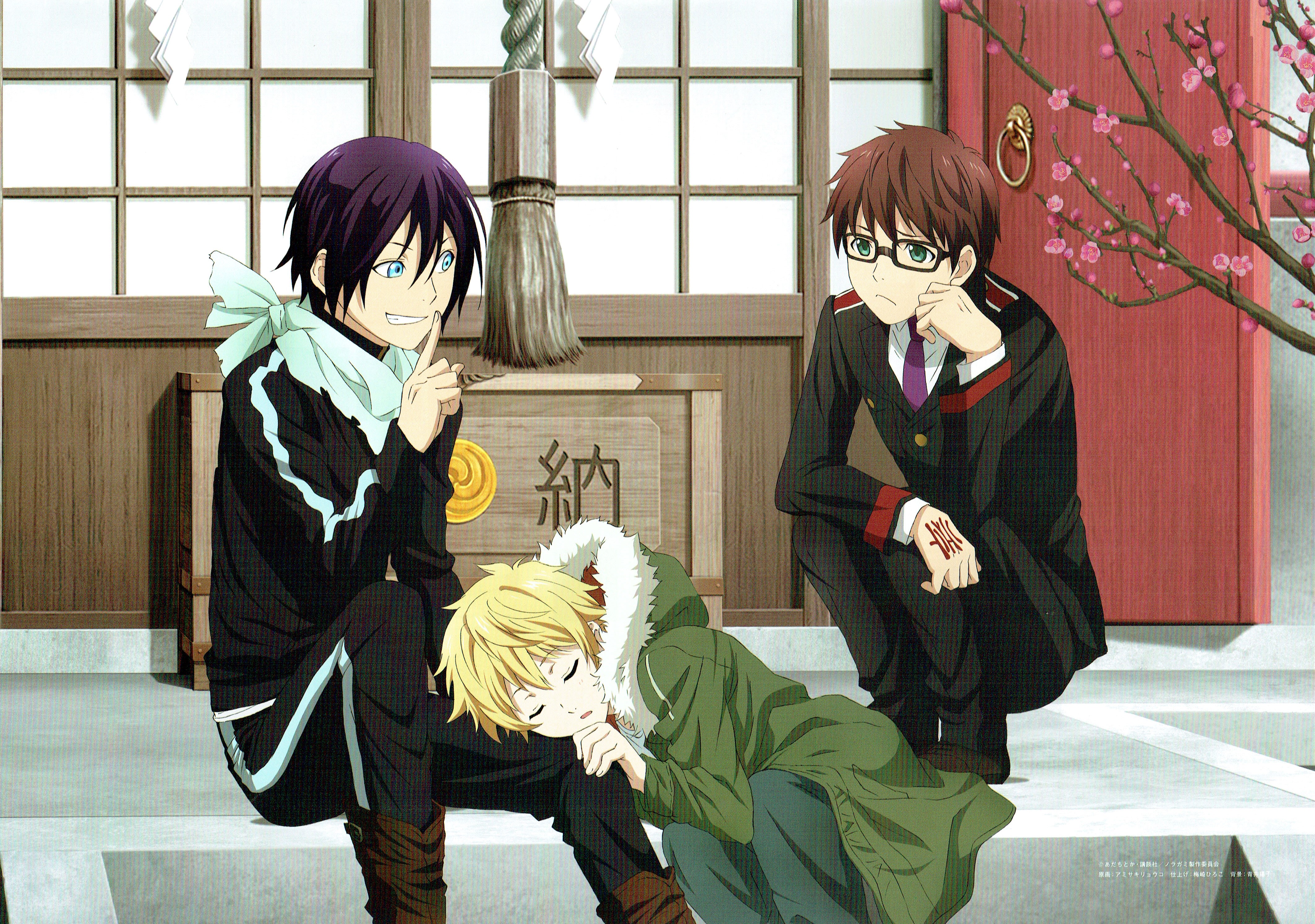Yato from Noragami with friends HD Wallpaper