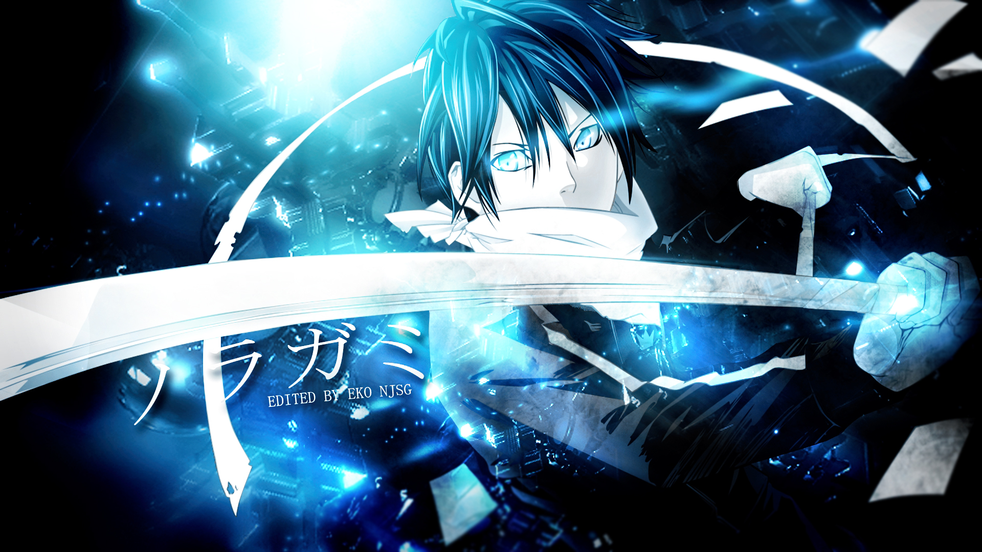 Yato from Noragami with a sword HD Wallpaper