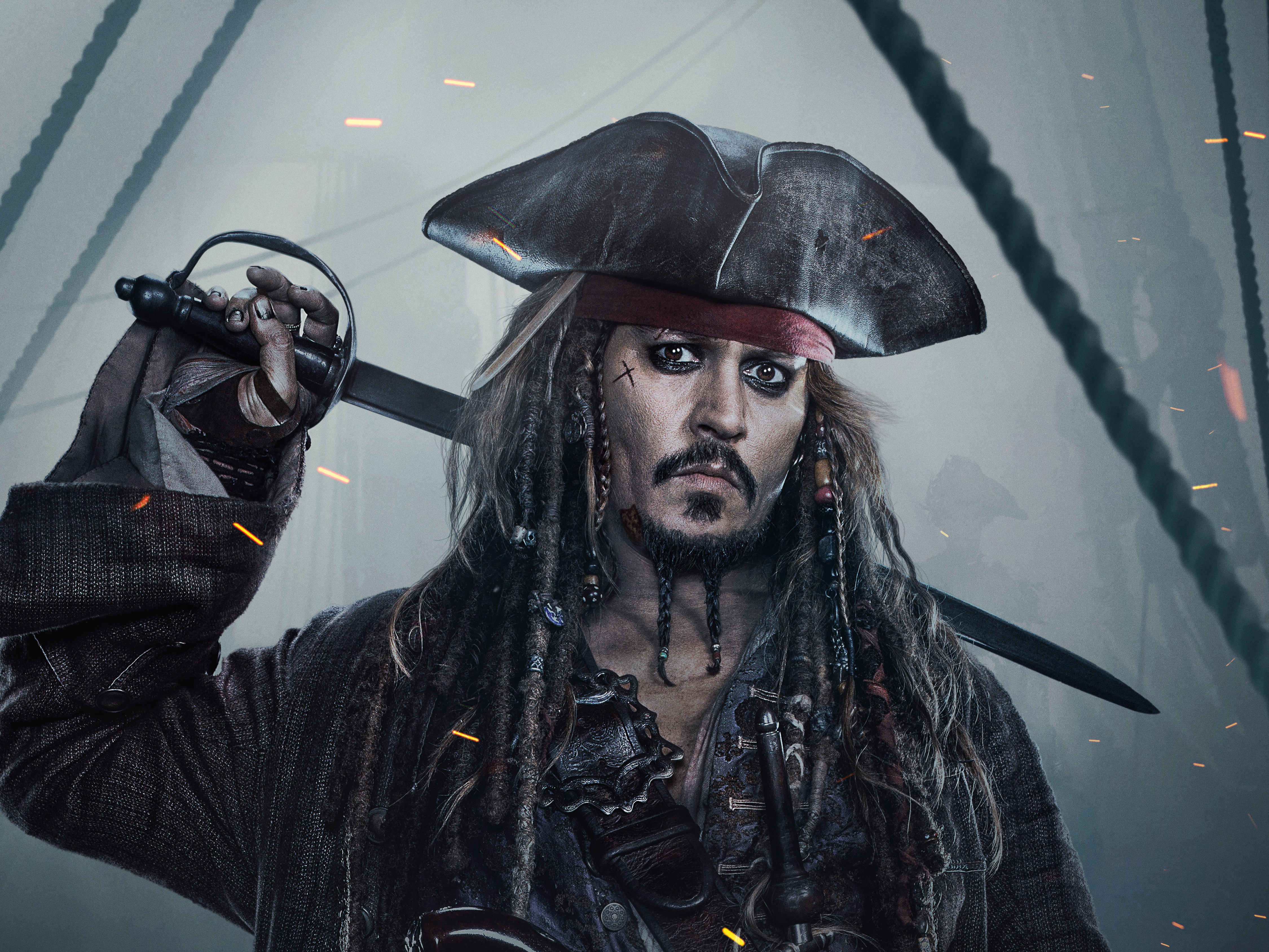 Captain Jack Sparrow from Pirates of the Caribbean HD Wallpaper