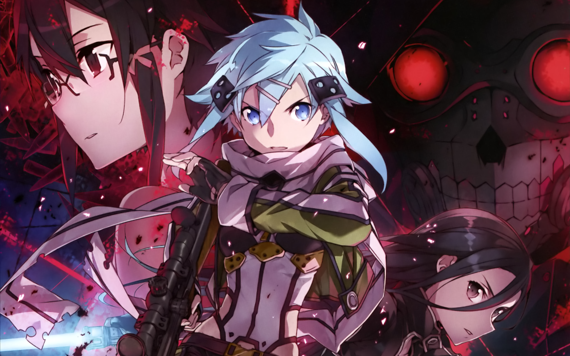 Sinon and allies from Sword Art Online HD Wallpaper