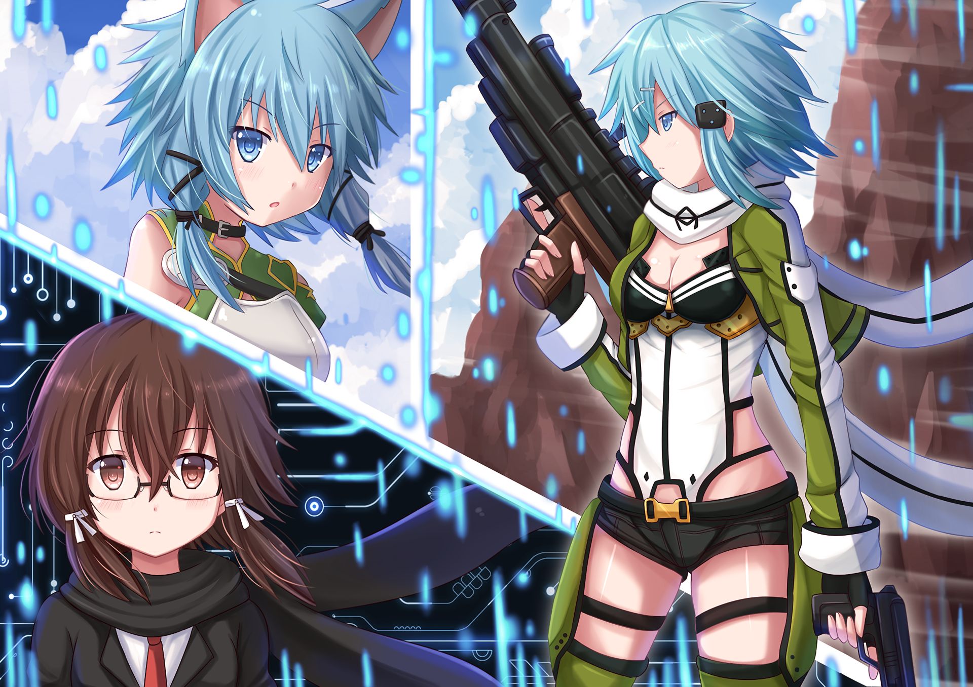 Asada Shino from Sword Art Online HD Wallpaper