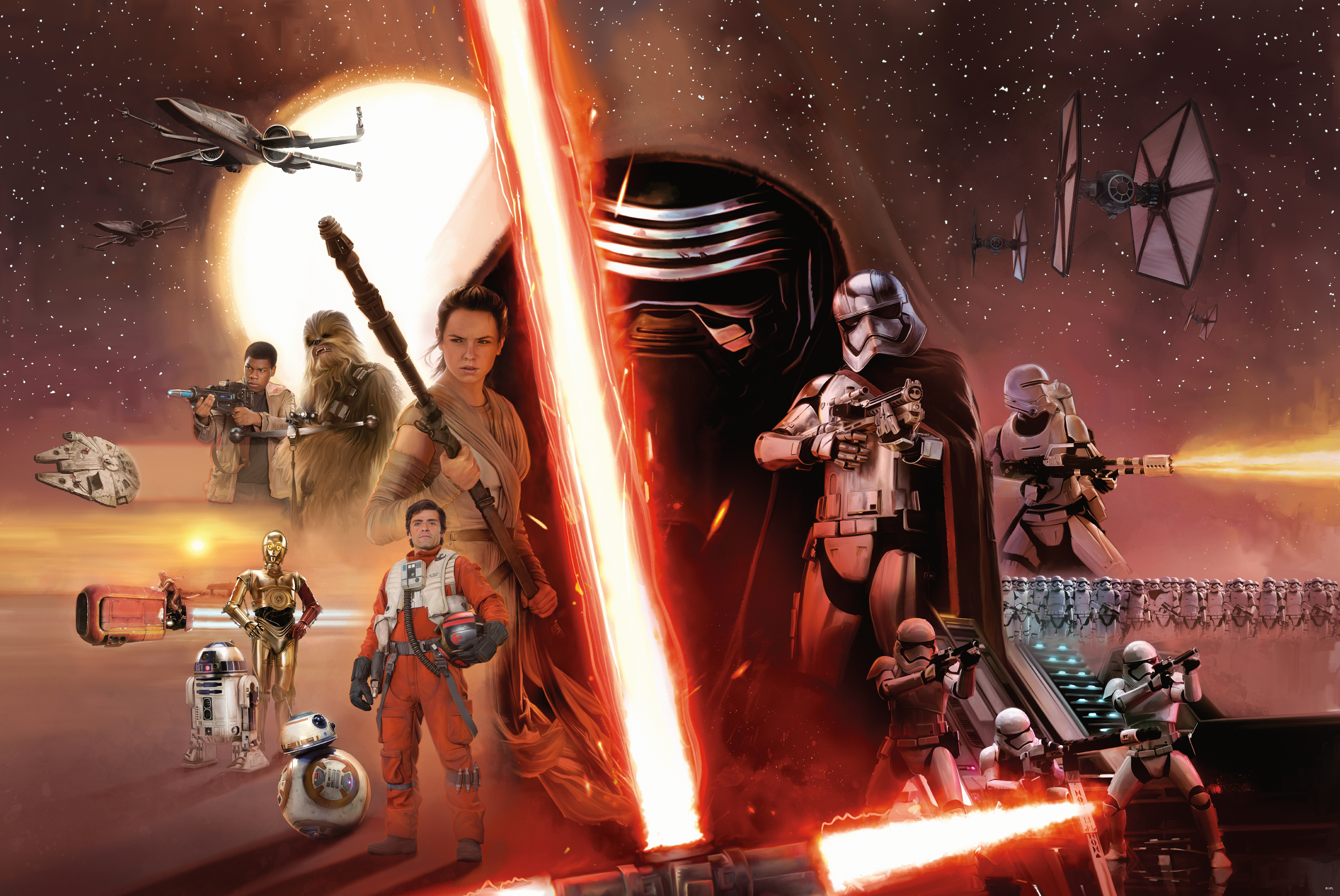 Star Wars: The Force Awakens Poster HD Wallpaper
