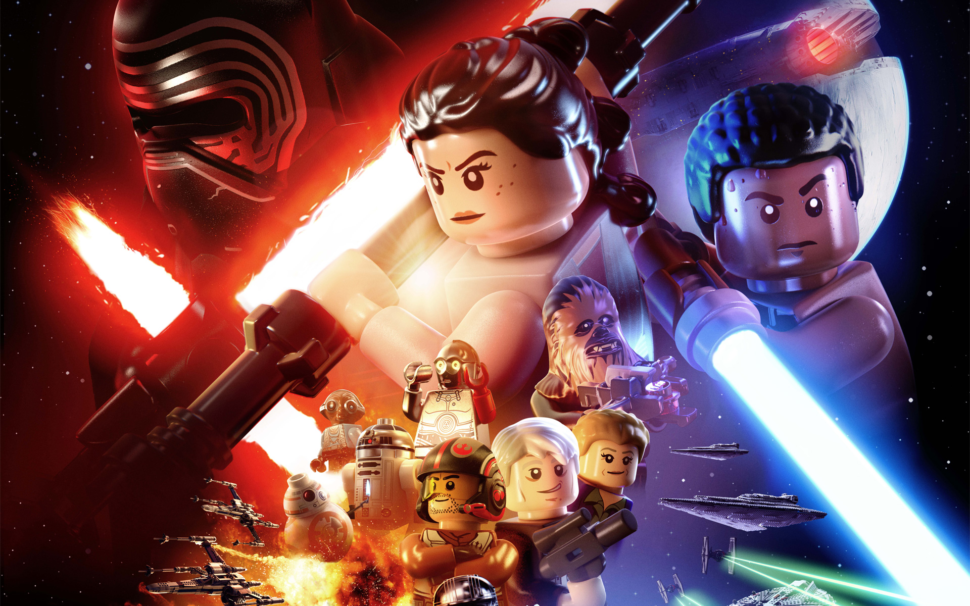 Rey and Finn from Star Wars: The Force Awakens HD Wallpaper