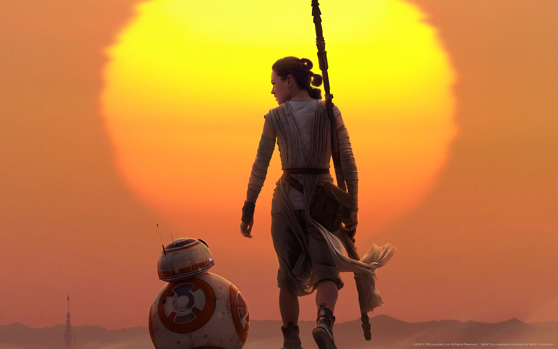 Rey and BB-8 from Star Wars HD Wallpaper