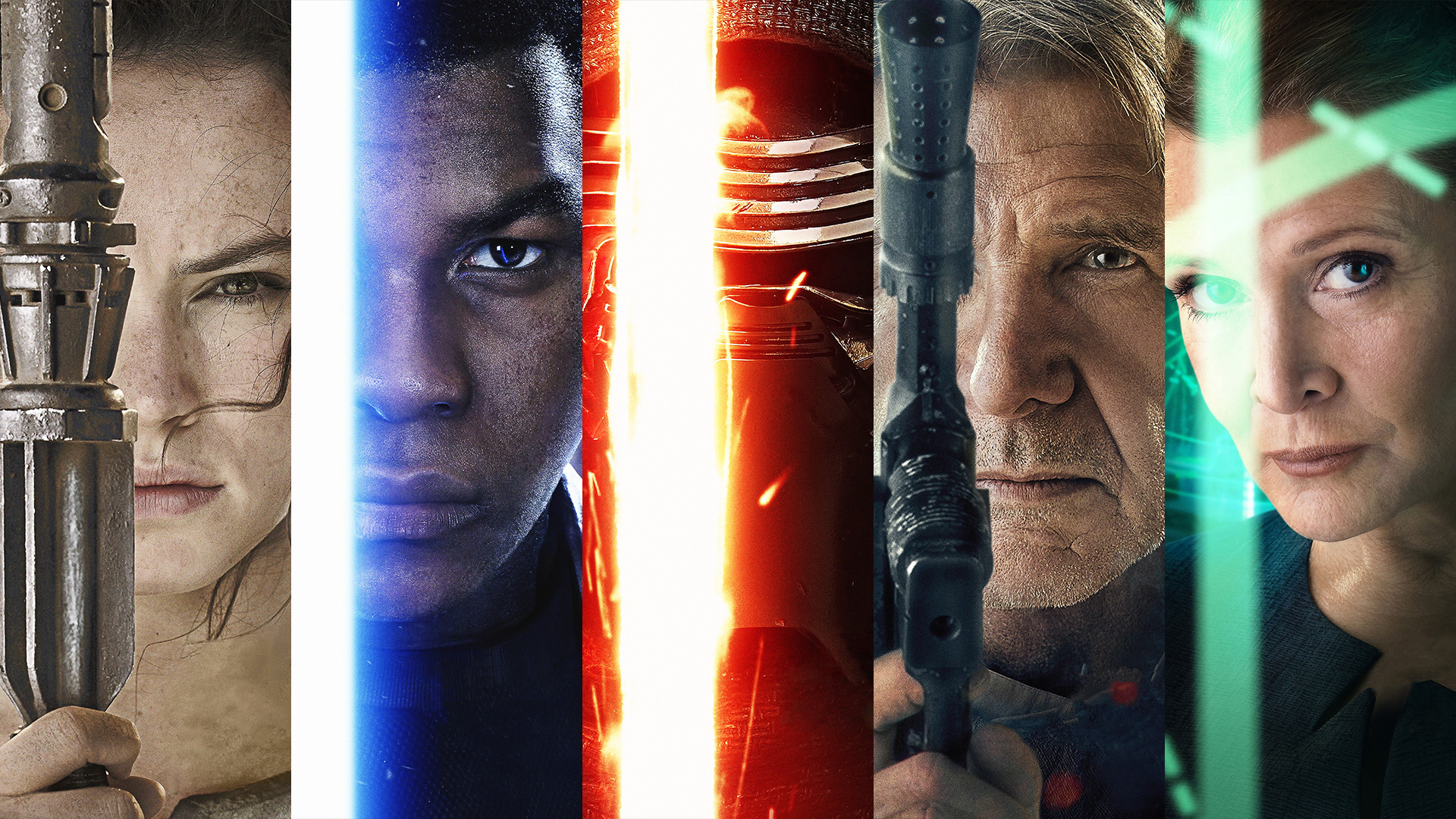 Star Wars: The Force Awakens characters collage HD Wallpaper