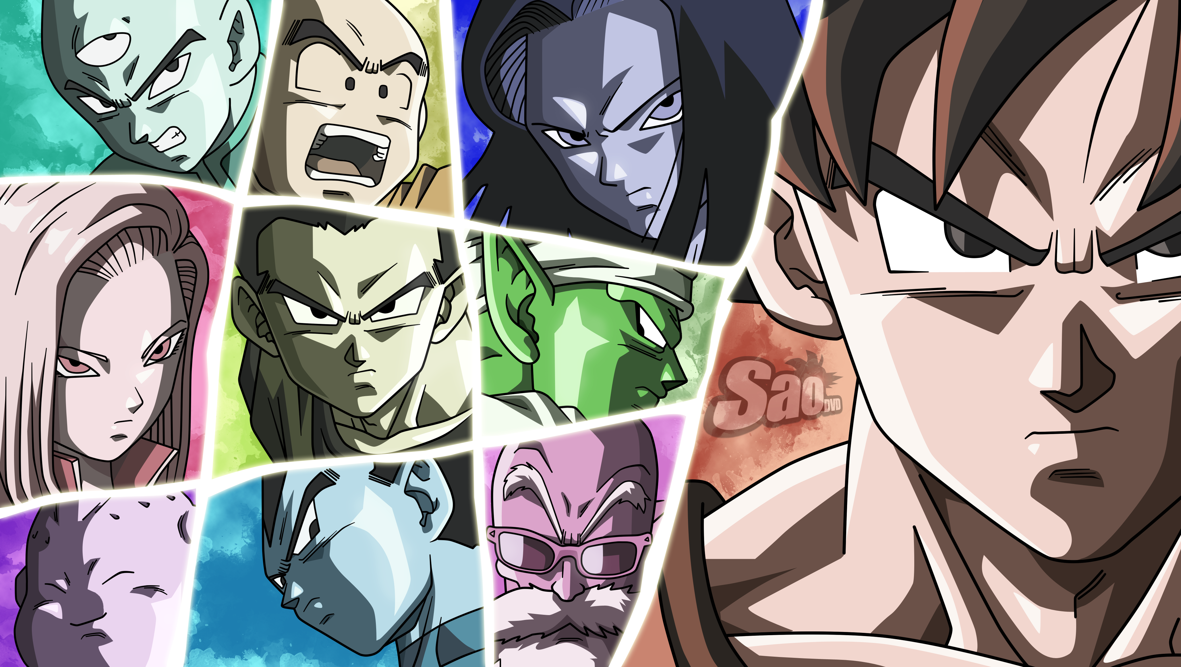 Dragon Ball Z characters collage HD Wallpaper