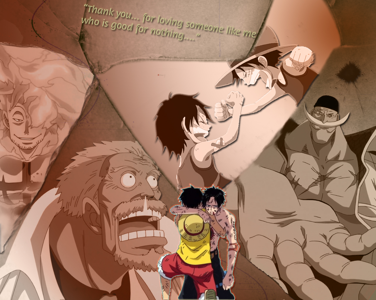 Monkey D. Luffy and Portgas D. Ace from One Piece HD Wallpaper