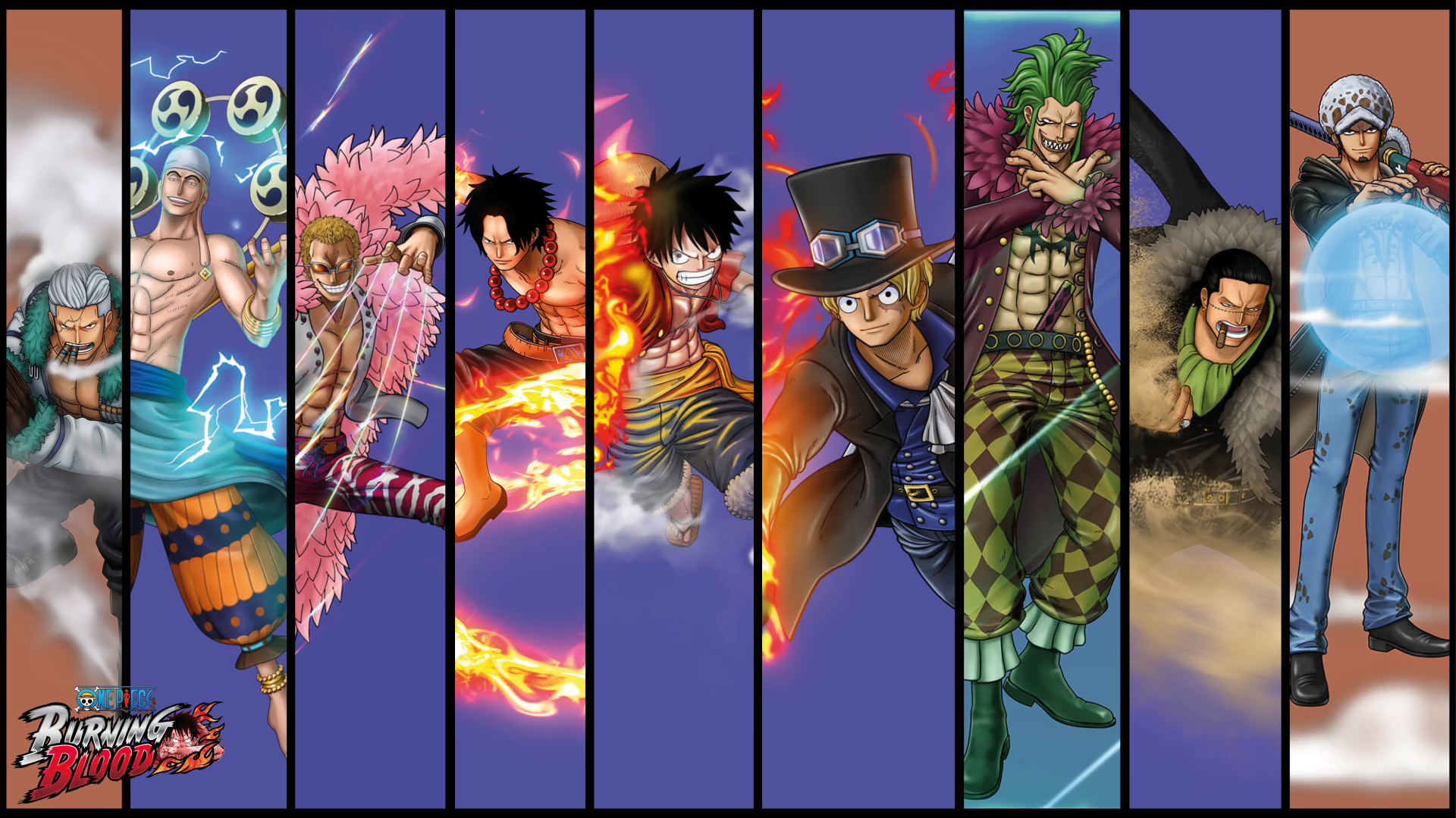 One Piece Burning Blood characters montage HD Wallpaper