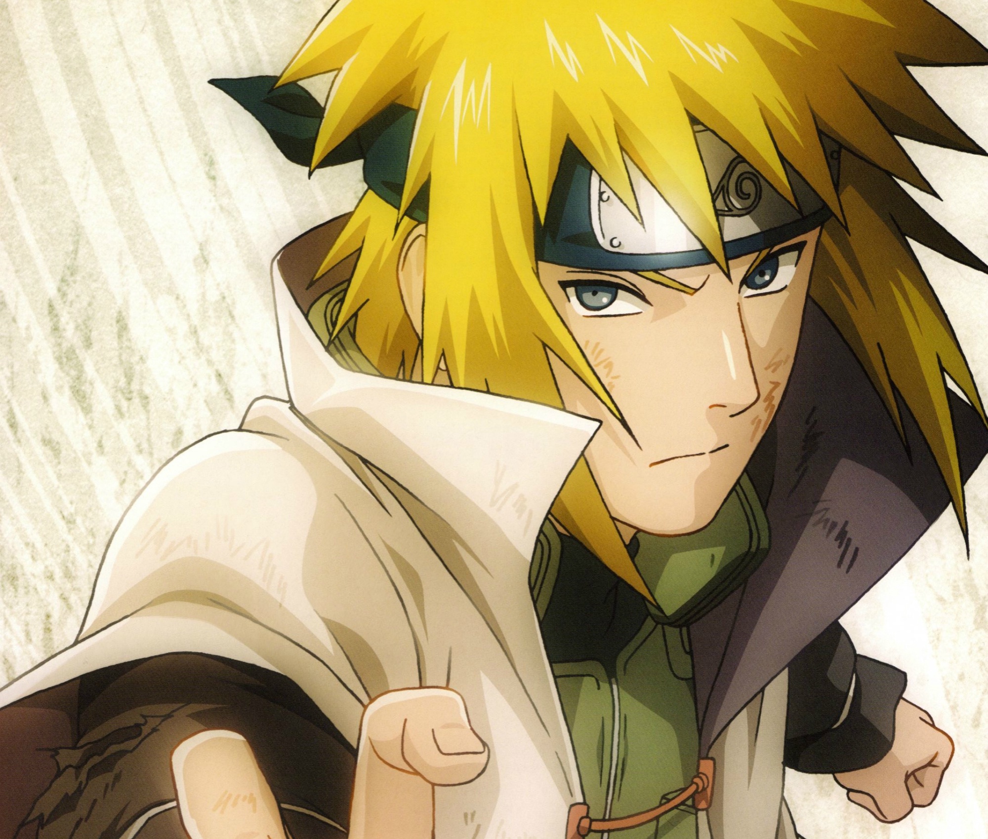 Determined Minato Namikaze in Action Pose HD Wallpaper