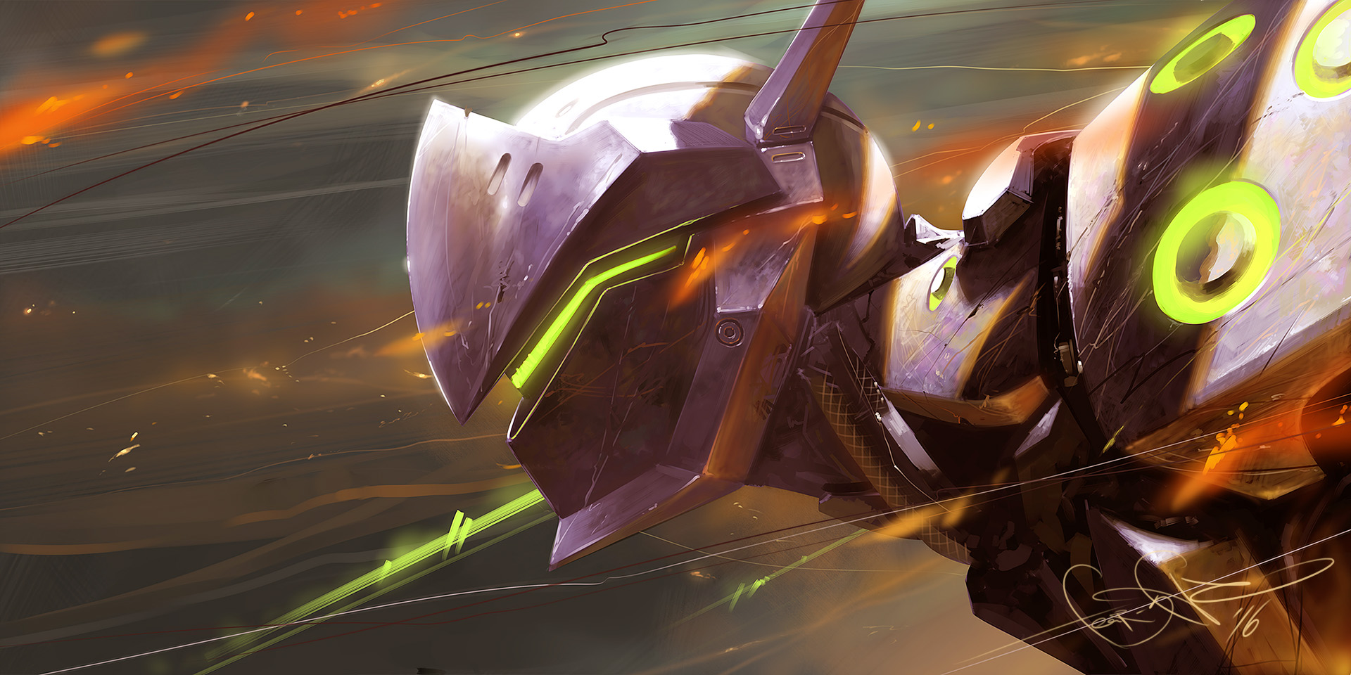 Genji from Overwatch HD Wallpaper