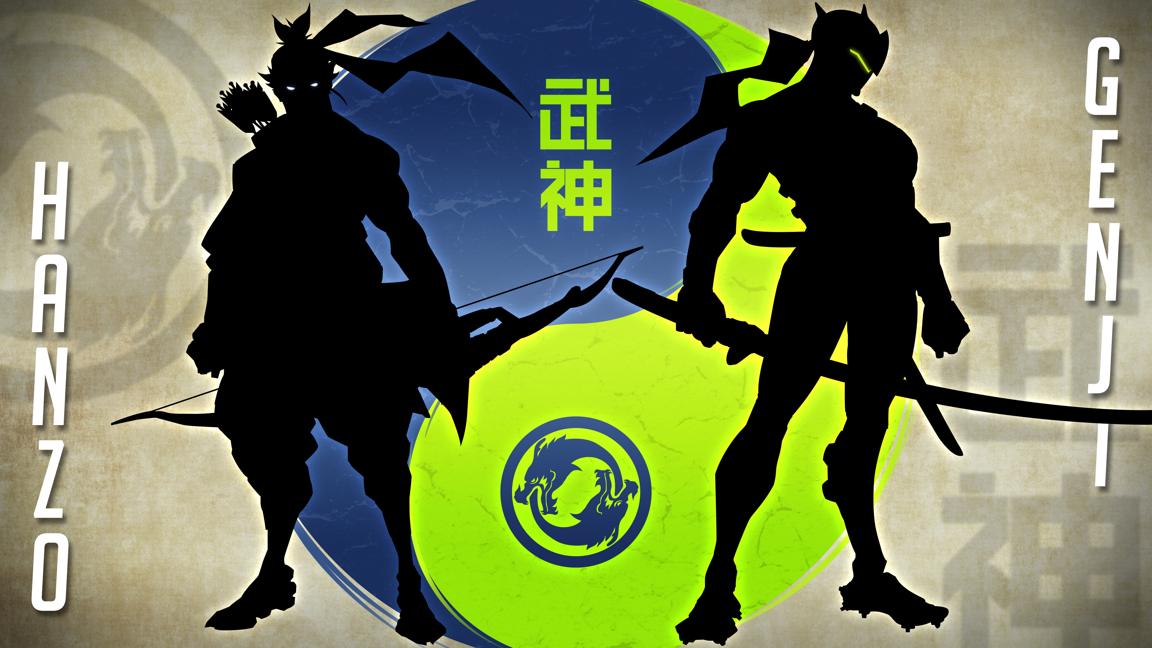 Hanzo and Genji from Overwatch HD Wallpaper