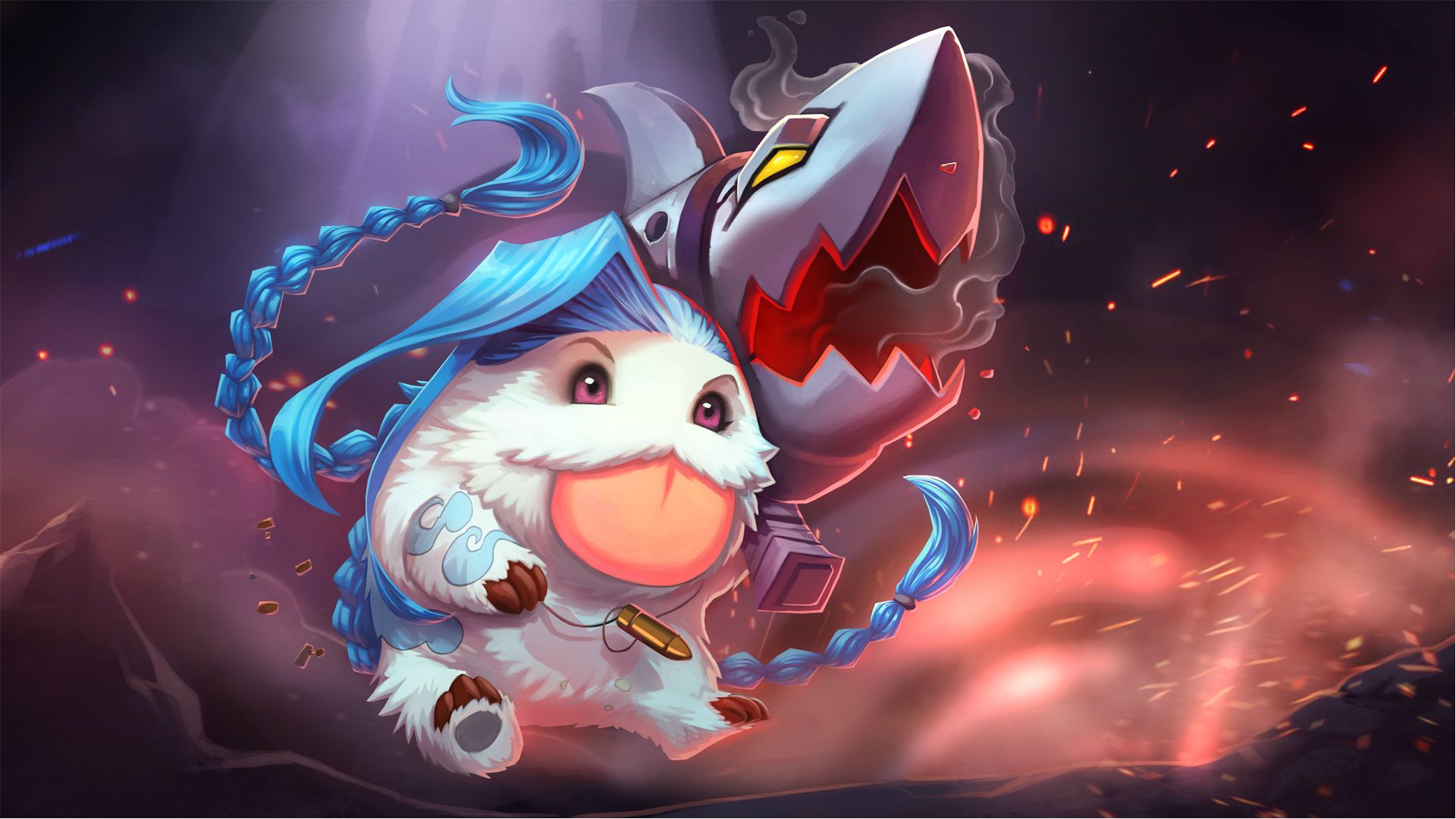 Jinx and Fishbones from League of Legends HD Wallpaper