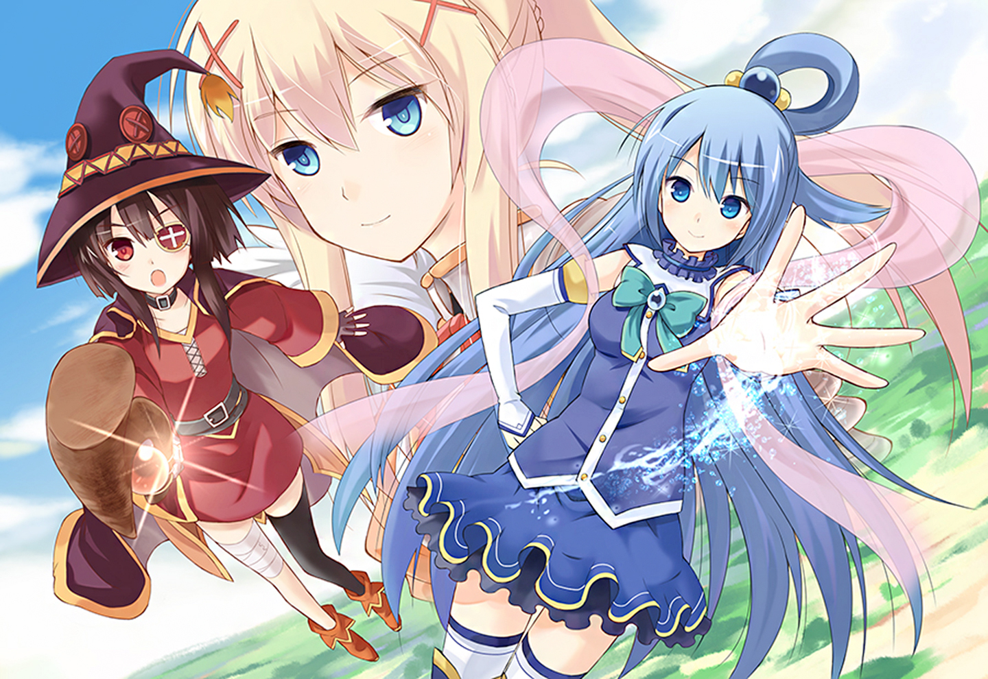 Aqua and Megumin from KonoSuba HD Wallpaper