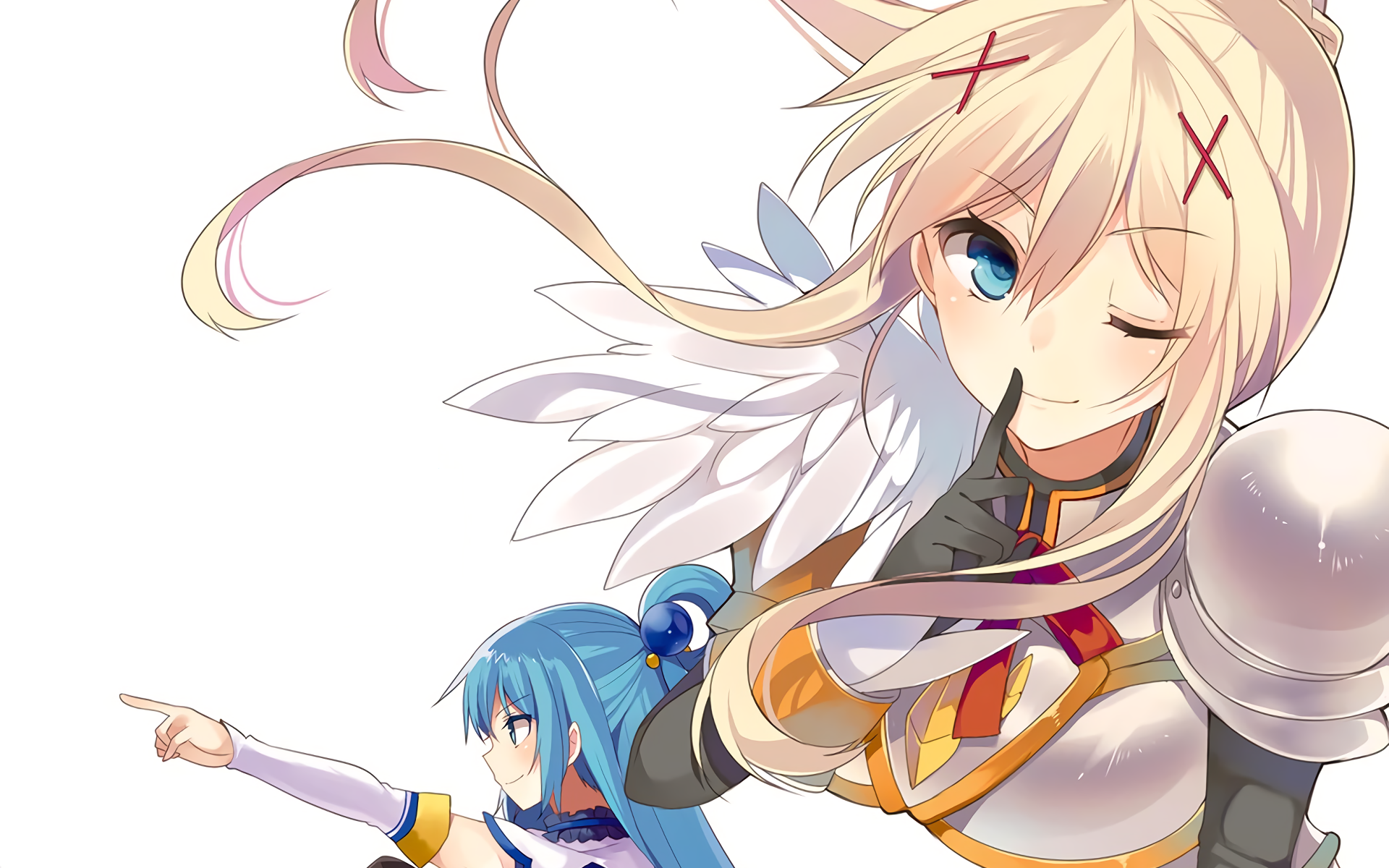 Darkness and Aqua from KonoSuba HD Wallpaper